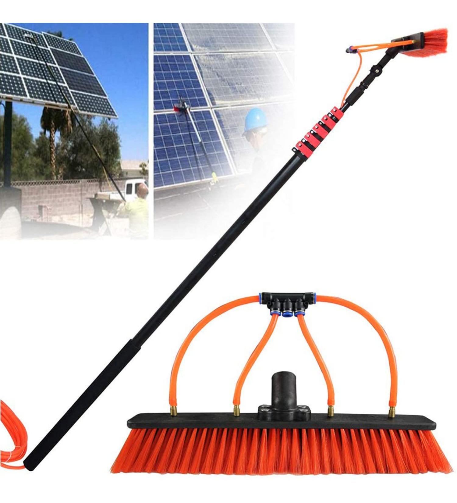 Water Fed Telescopic Brush 4-12M Window Cleaning Pole Extendable Cleaner Conservatory Roof Cleaning Tools for Photovoltaic Panel Cleaningtrucks Windows 35cm Brush Head 10M/33FT - Buy Online on SooperMarket.com