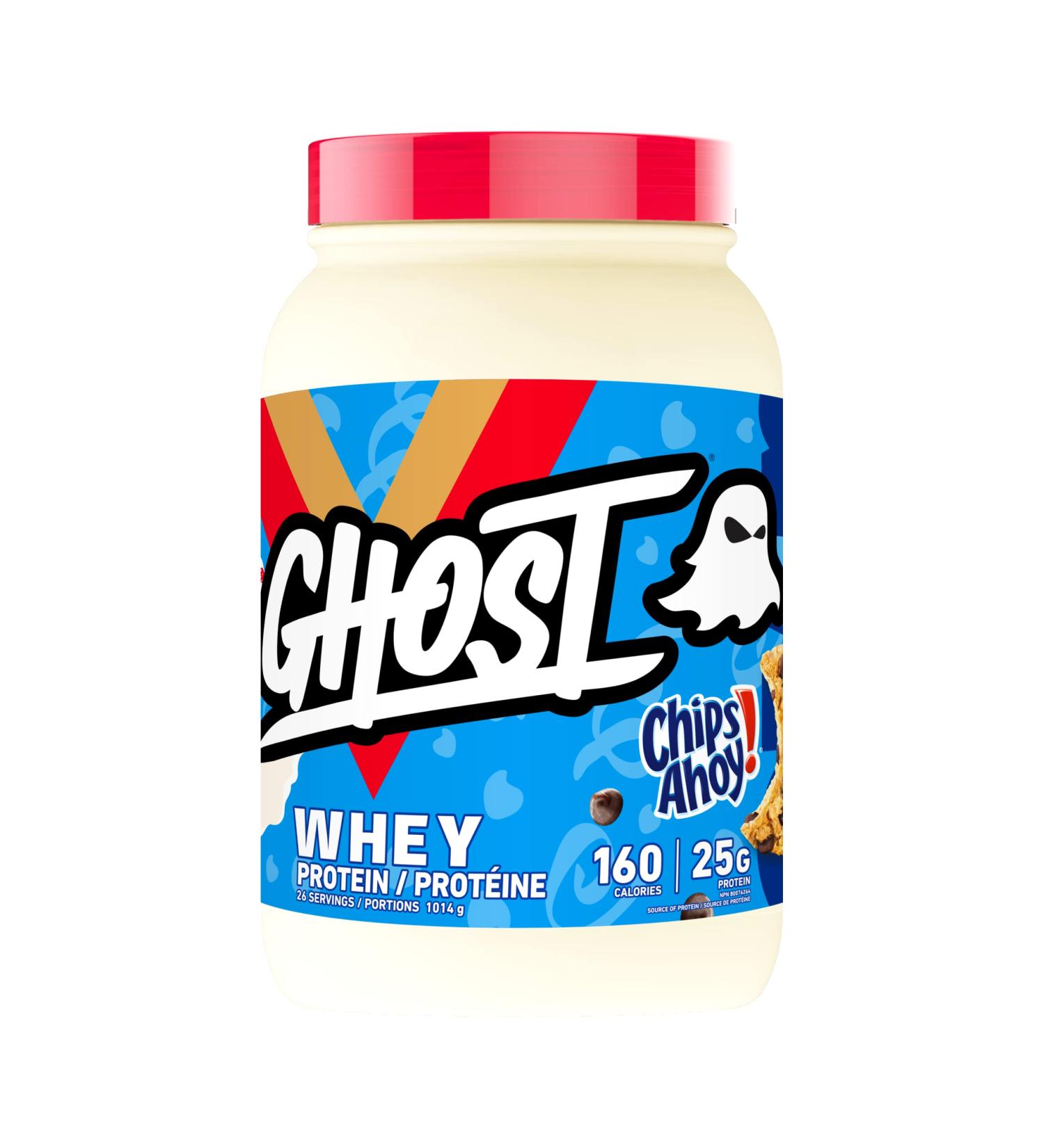 GHOST WHEY Protein Powder - 2lb 25g of Protein - Whey Protein Blend - Post Workout Fitness & Nutrition Shakes Smoothies Baking & Cooking (Chips Ahoy!) - Buy Online on SooperMarket.com