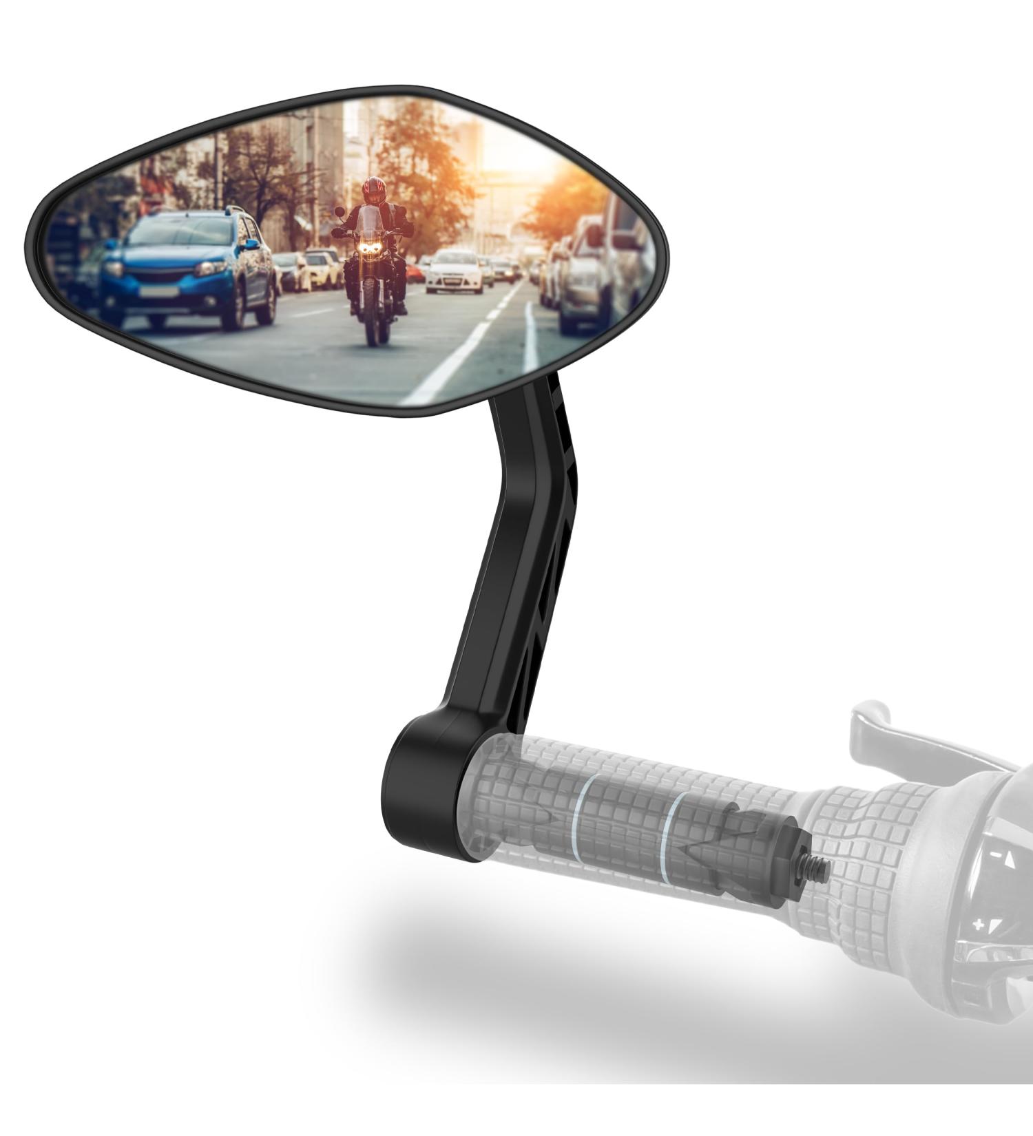 Xcel Rim Bicycle Mirror - Extra Large Impact-Resistant Glass for E-Bike & Handlebar | Perfect Backing Mirror for Safe Riding - Buy Online on SooperMarket.com