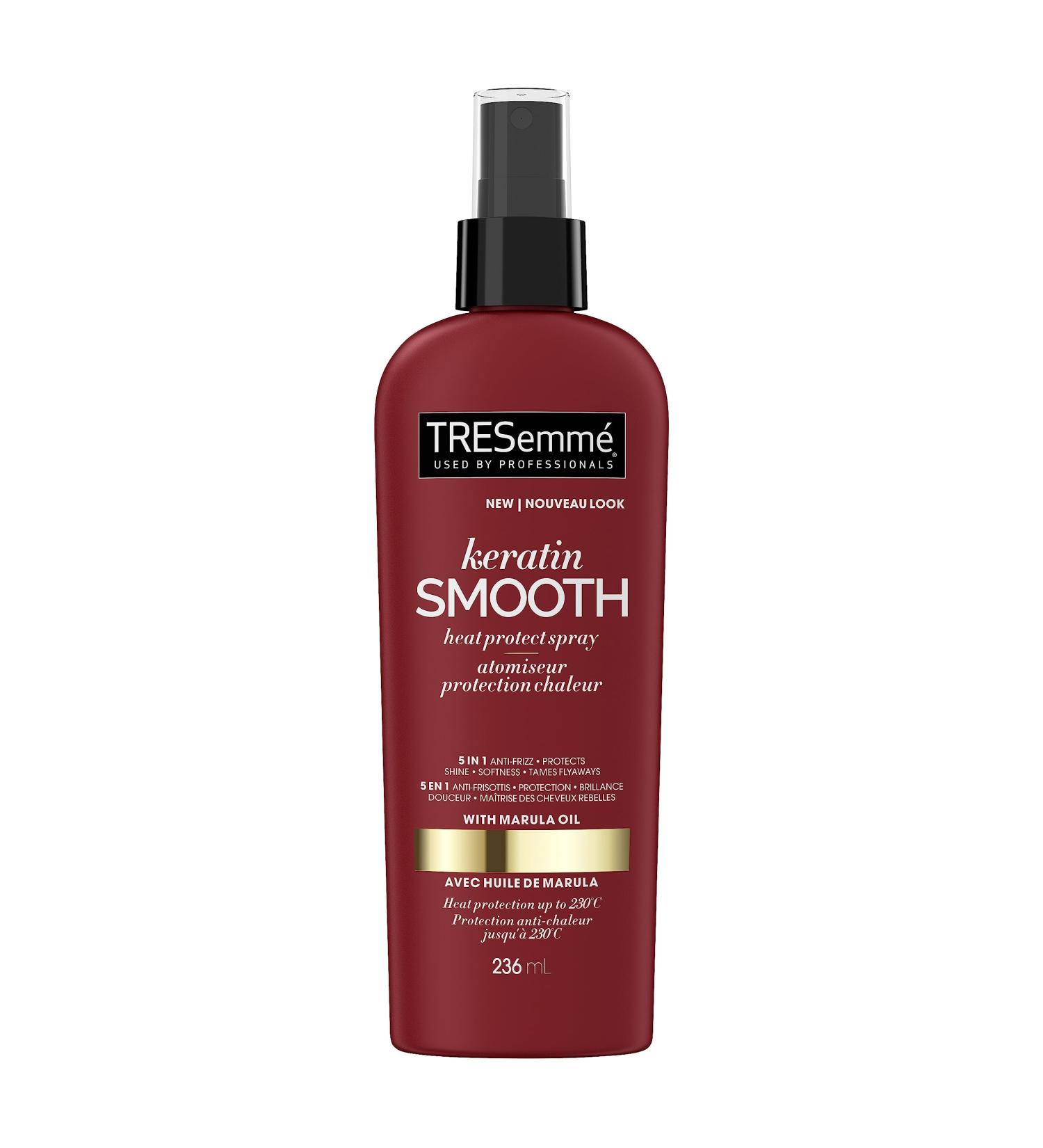 TRESemm Keratin Smooth Heat Protect Spray for silky smooth hair Marula Oil anti-frizz and detangling heat protection spray 236 ml - Buy Online on SooperMarket.com