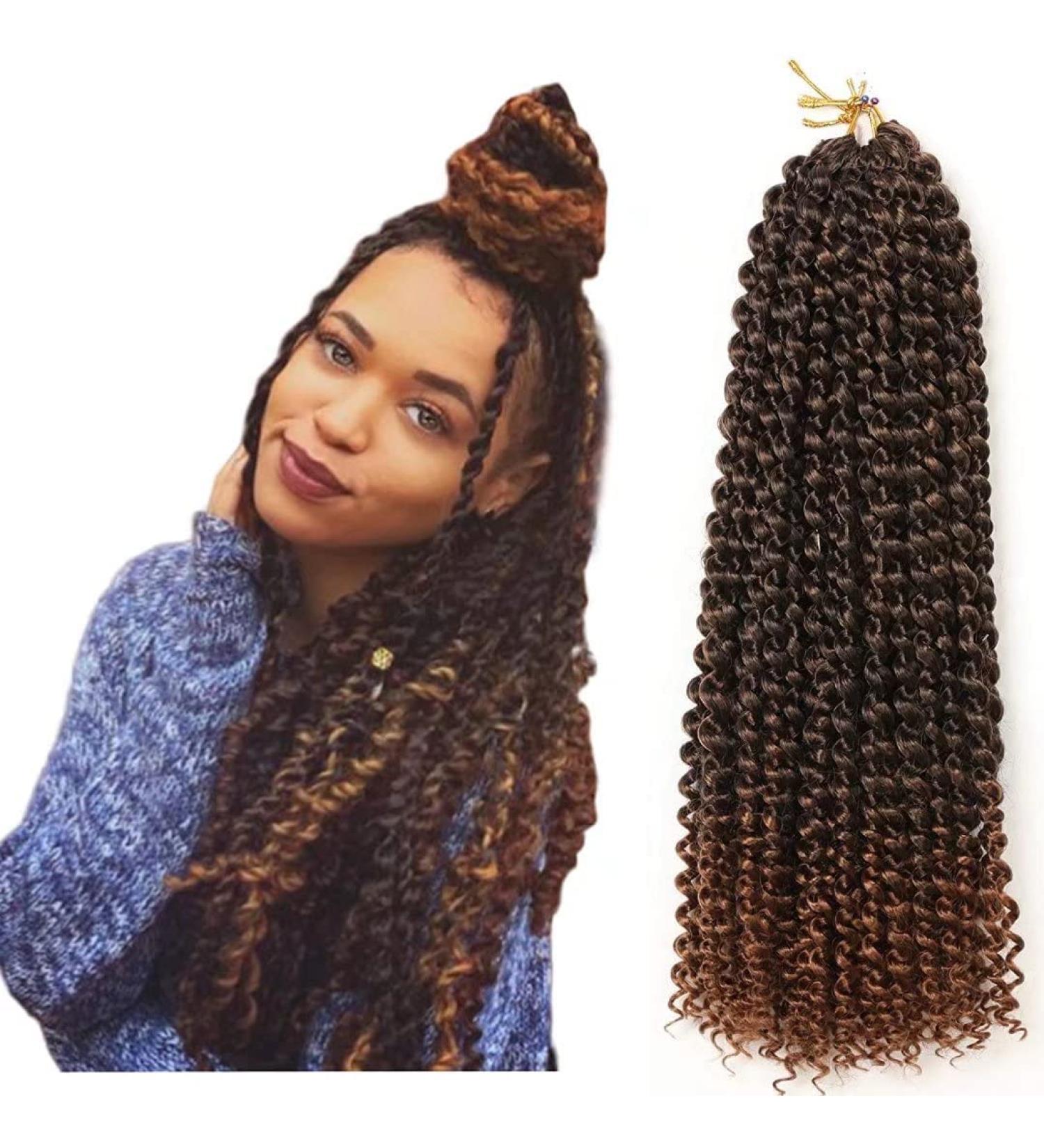Passion Twist Hair - 7 Packs 18-Inch Water Shaft Bohemian Crochet Extensions (T1B-30#) | YDDM Authentic Hair - Buy Online on SooperMarket.com