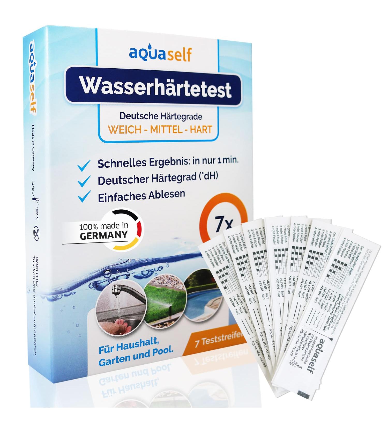 Water Hardness Test Strips - 7 Pack Measure Soft to Hard Water Made in Germany - Accurate DH Testing for International Shipping - Buy Online on SooperMarket.com