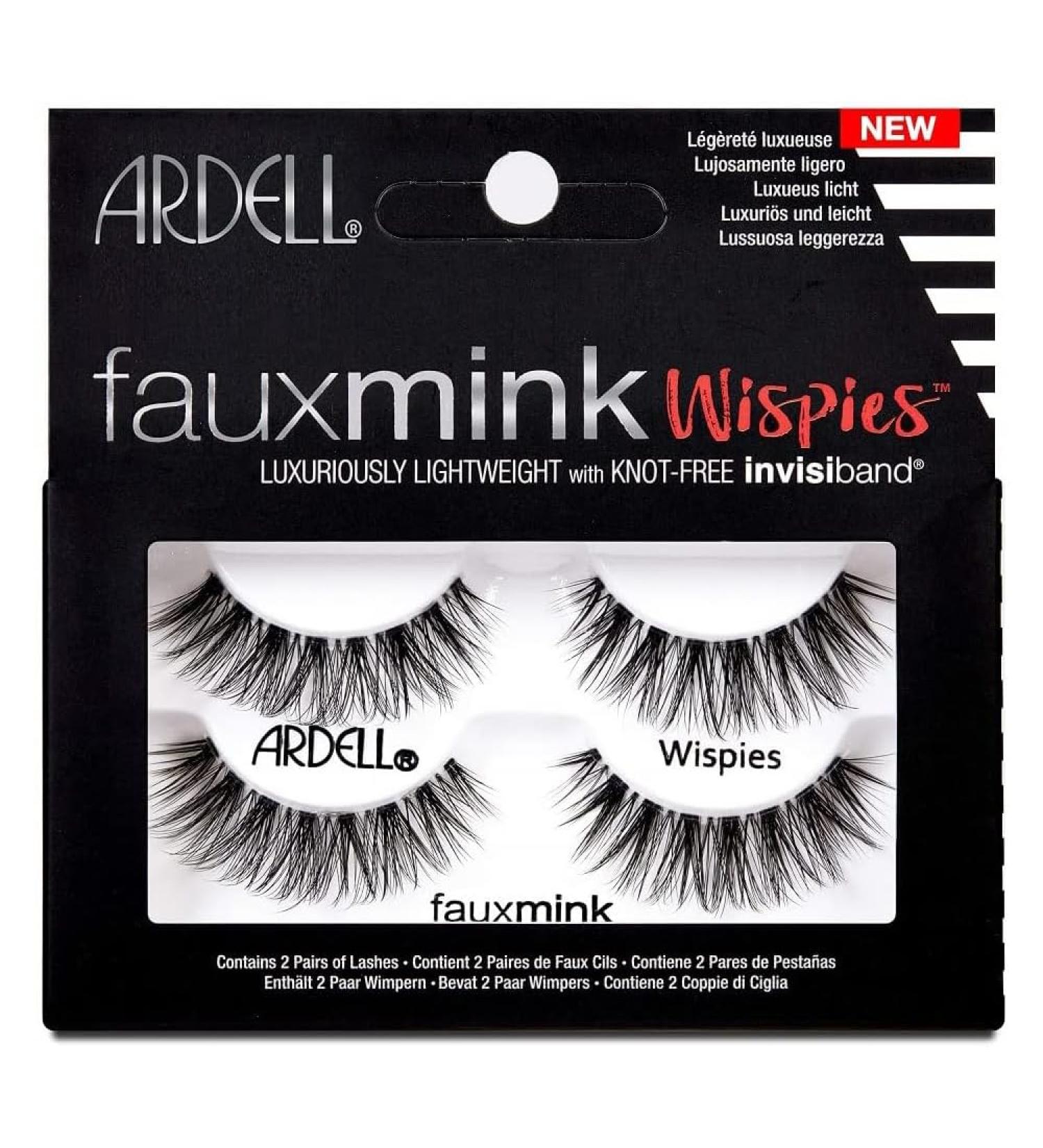 Ardell Faux Mink Wispies False Eyelashes Vegan Friendly Light Volume Short Length 2 Pairs | Shop Internationally - Buy Online on SooperMarket.com
