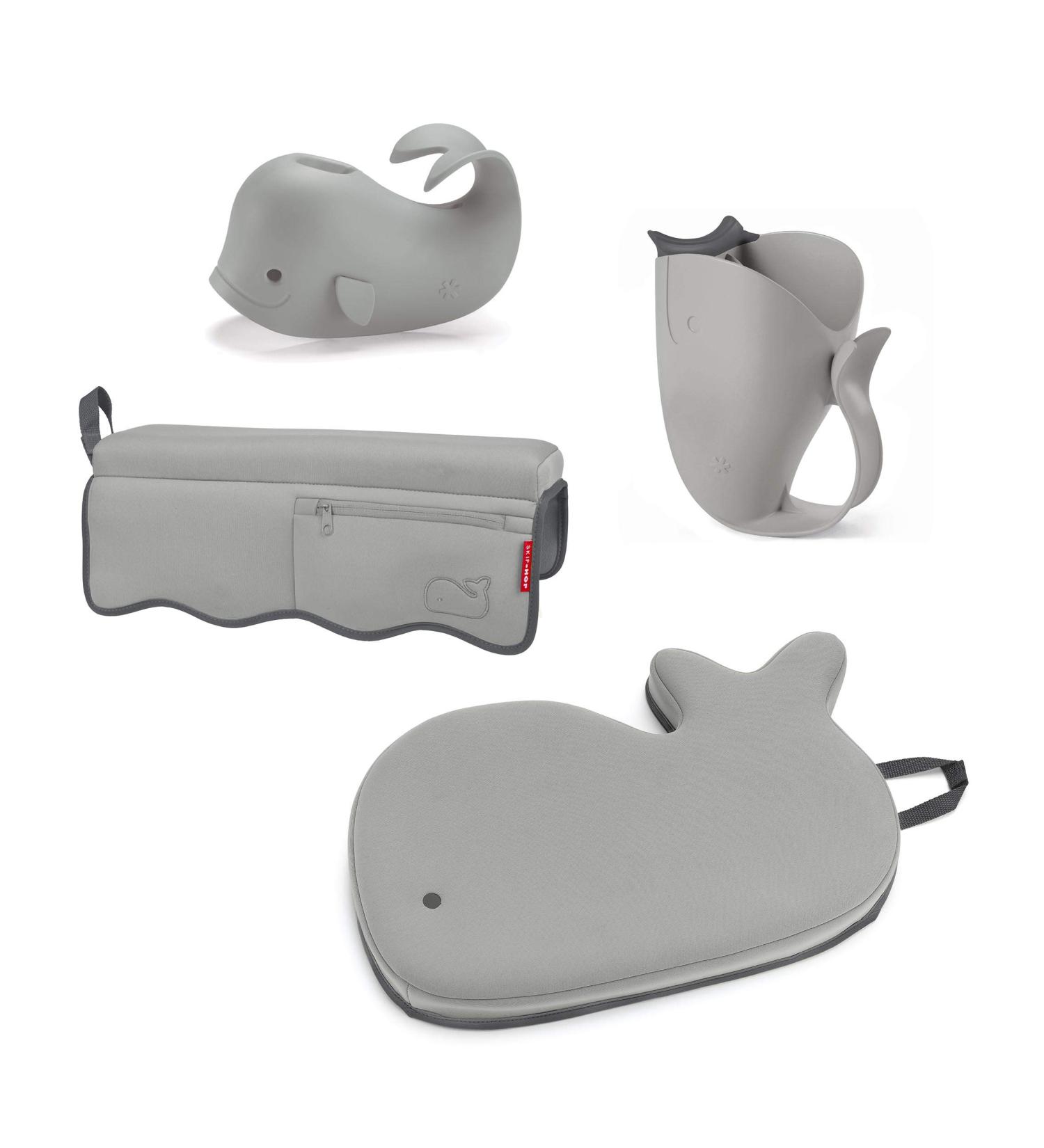 Skip Hop Moby Baby Bath Essential Set - Grey 4 Piece Set - Buy Online on SooperMarket.com