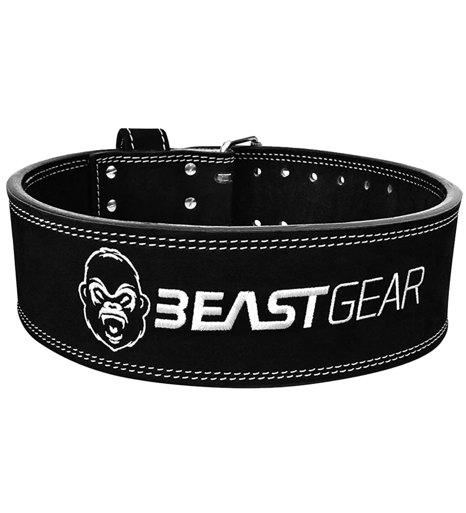 Beast Gear PowerBelt - Premium 4x10mm Nubuck Leather Powerlifting Belt - Buy Online on SooperMarket.com
