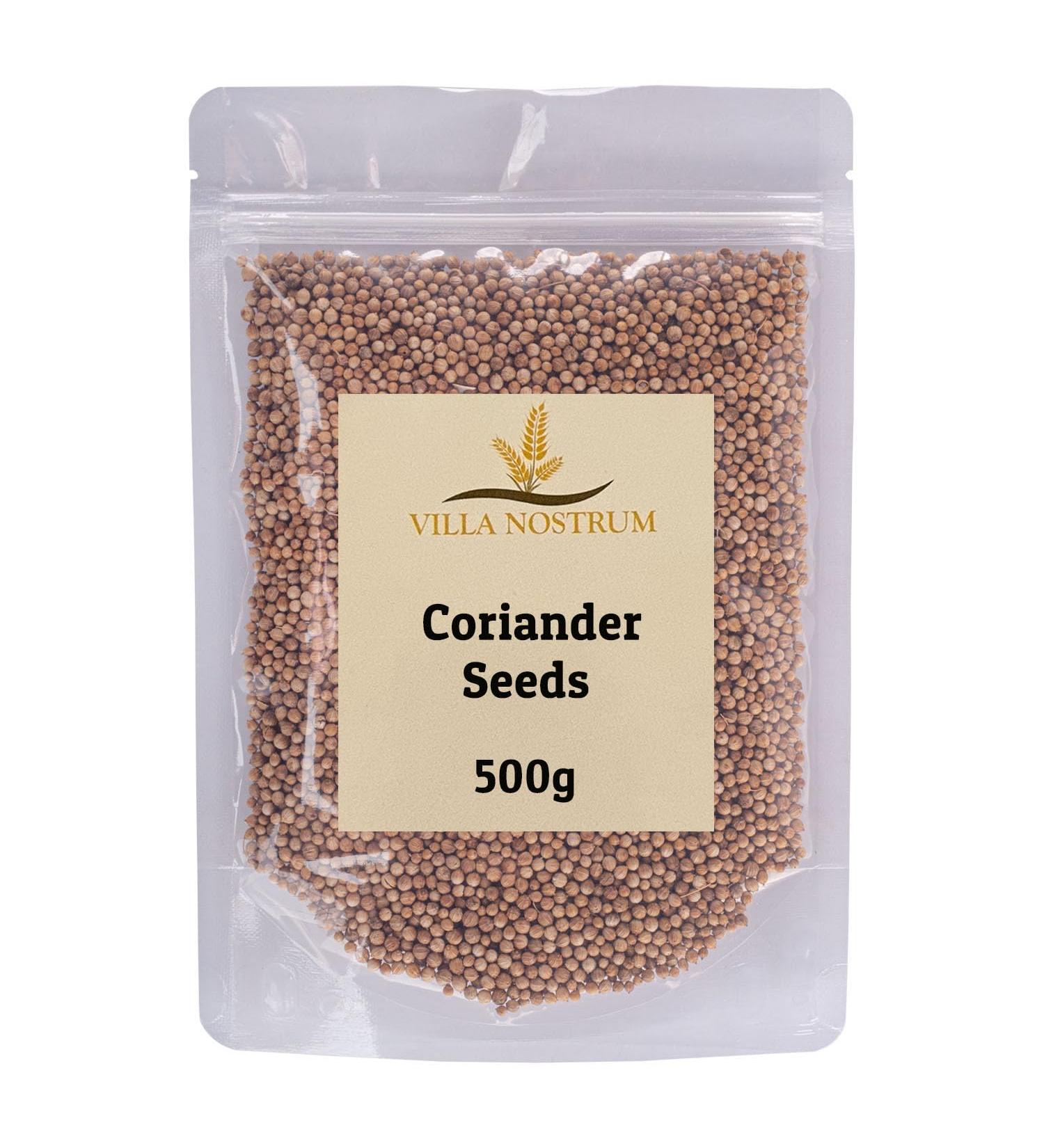 Coriander Seeds 500g by Villa Nostrum - Coriander Seeds for Exquisite Flavors Whole Coriander - Buy Online on SooperMarket.com