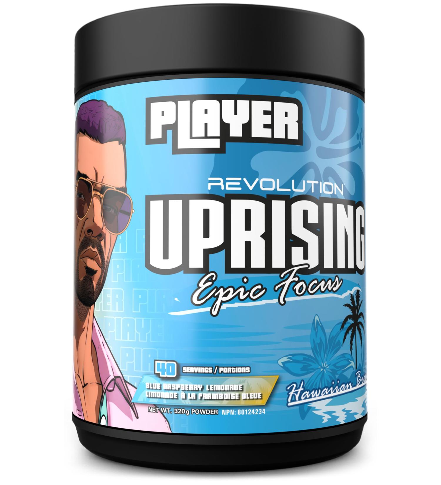 Revolution Nutrition Uprising Player Lion's Mane L-Theanine Caffeine 320g 40 Servings Blue Raspberry Lemonade Blue Raspberry Lemonade 320g - Buy Online on SooperMarket.com