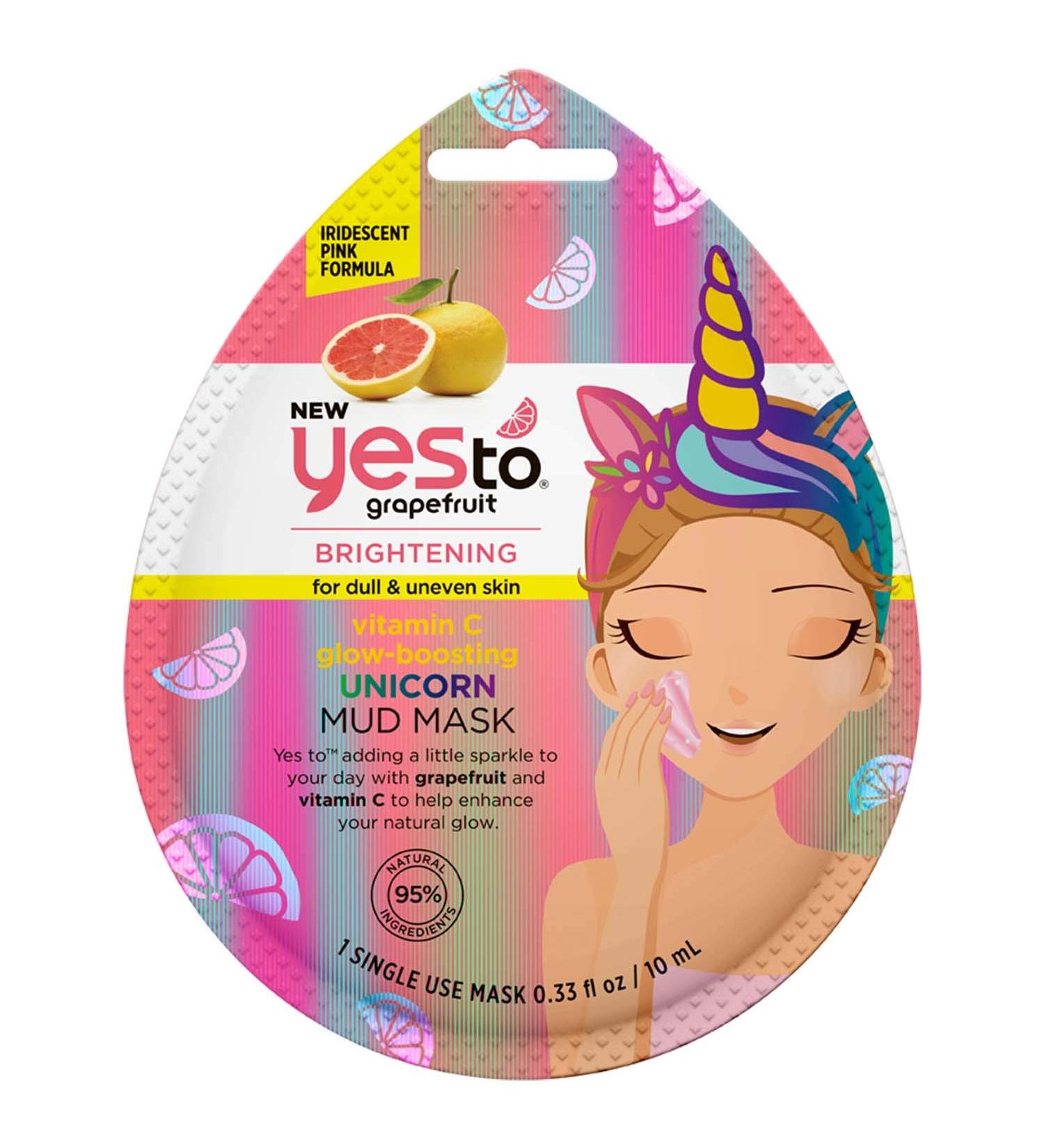 Yes To Grapefruit Vitamin C Glow-Boosting Unicorn Mud Mask Single Use 27 g - Buy Online on SooperMarket.com