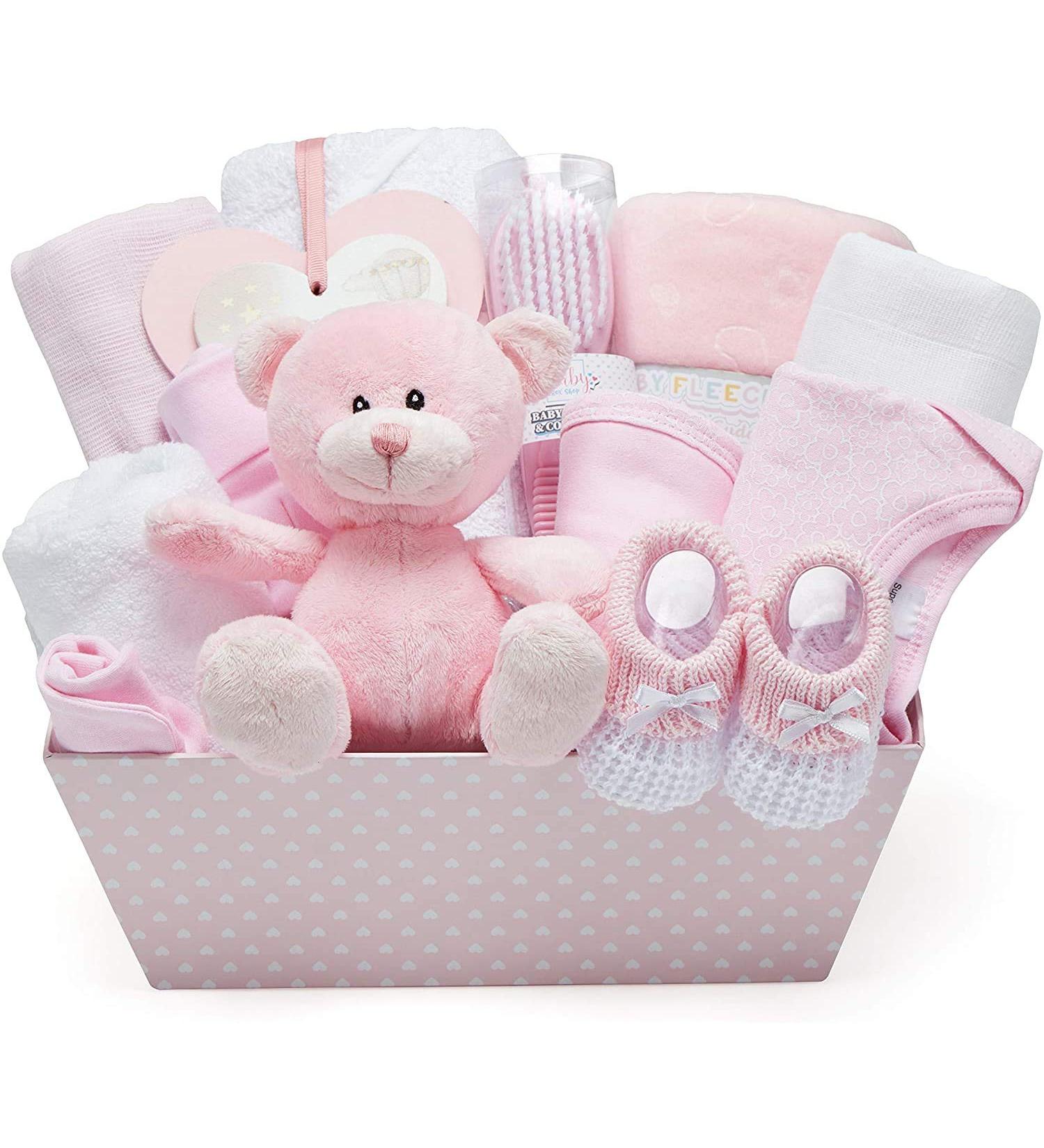 Newborn Baby Girl Essentials Gift Set in Pink Keepsake Box - Perfect Baby Gifts for Girls - Buy Online on SooperMarket.com