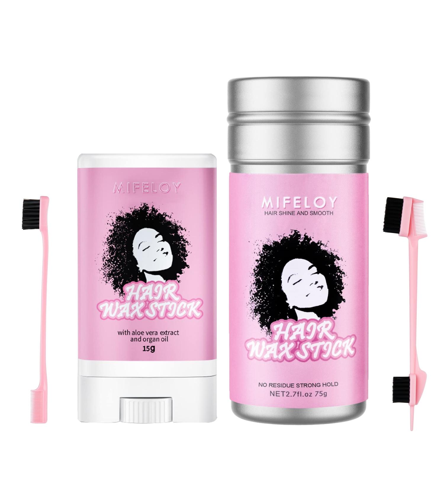 15g Hair Wax Stick & 75g Pomade Tamer for Women - Edge Control, Frizz Taming & Slick Back Styling - Includes Bed Head Styling Cream Gel & 5-in-1 Brush Comb - Buy Online on SooperMarket.com