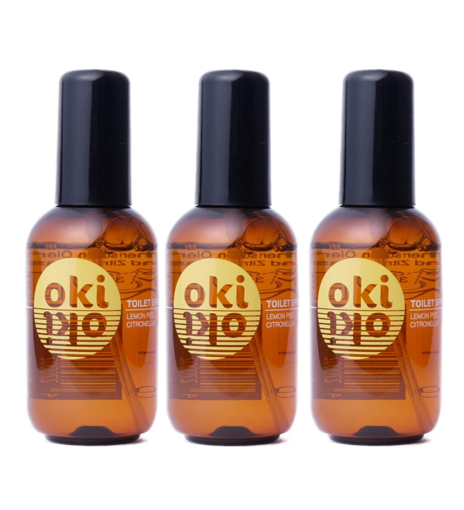 Okioki Toilet Spray 3x75ml | Natural Fragrance & Cleaning | Vegan Essential Oils | Up to 450 Applications - Buy Online on SooperMarket.com