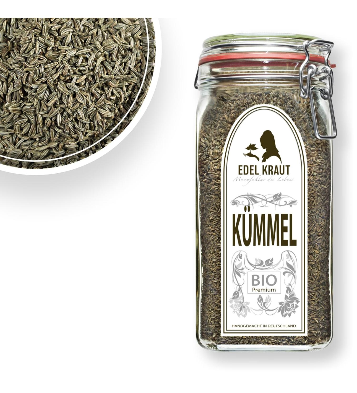 Organic K mmel 700g - Premium Wire Glass | 100% Natural Cumin Seeds | Noble Herb - Organic Caraway for Tea & Spice - Buy Online on SooperMarket.com