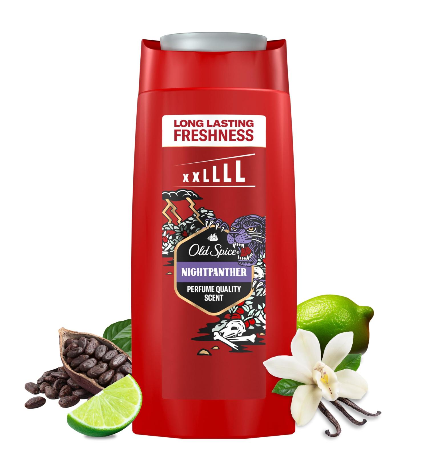 Old Spice Night Panther Shower Gel & Shampoo For Men 675 ml 3-in-1 Body-Hair-Face Wash Long-lasting Fresh - Buy Online on SooperMarket.com