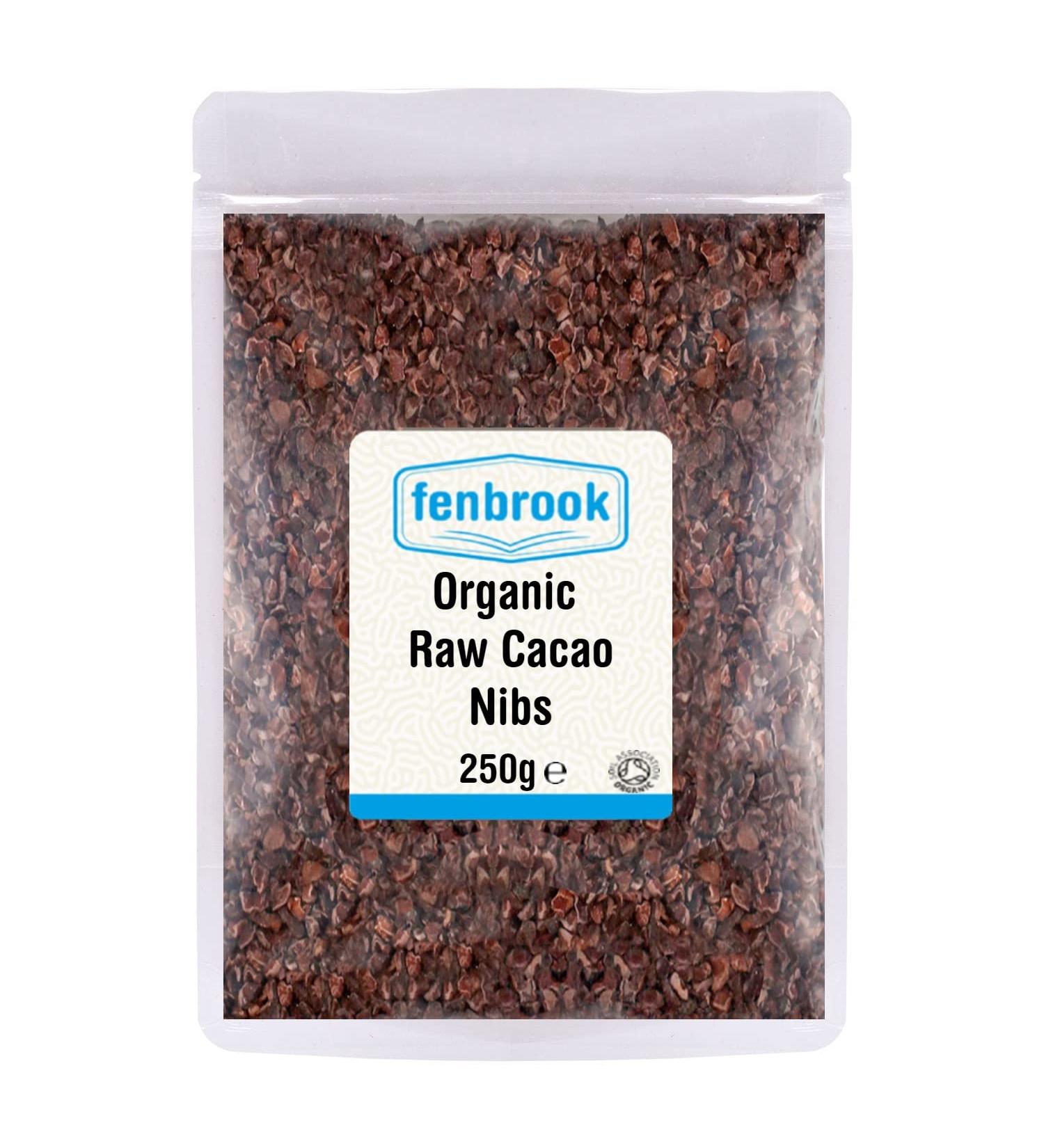 Organic Raw Cacao Nibs 250g | Certified Organic by Fenbrook Organic - Buy Online on SooperMarket.com
