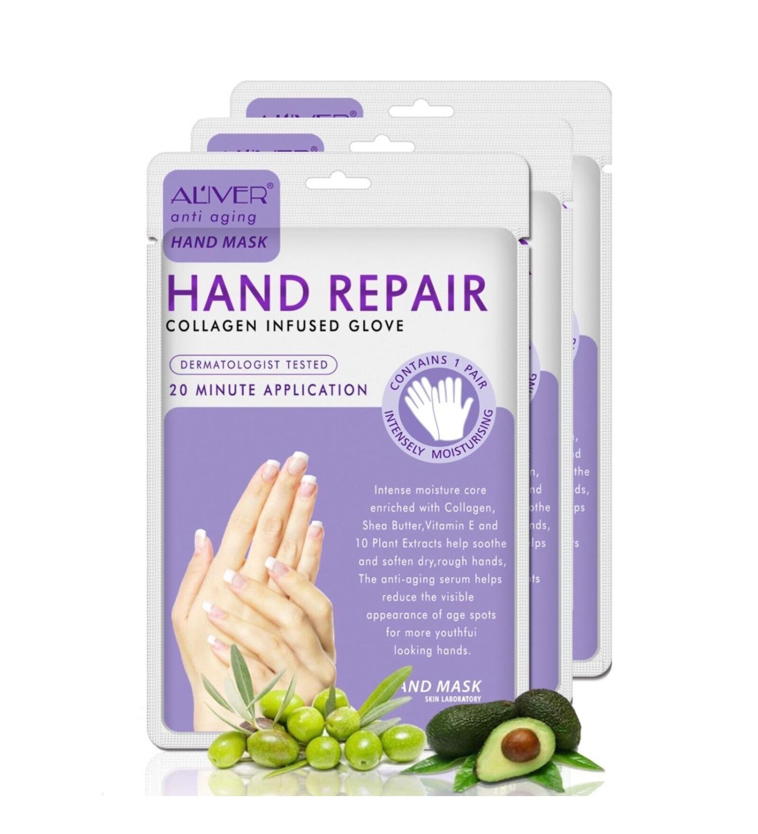 Buy P-Beauty Lavender Hand Mask - 3 Pairs Moisture Gloves Collagen & Vitamin Rich for Cracked Dry Hands | Anti-Aging Peeling Mask & Hand Cream - International Shipping! - Buy Online on SooperMarket.com