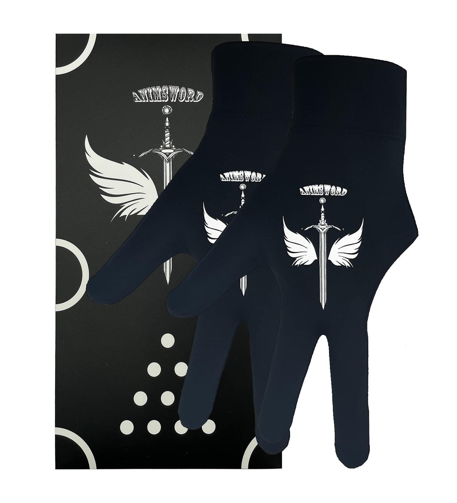 ANIMSWORD 2 Piece/Set Breathable Snooker Cue Sport Gloves for Left Hand - Large Black - Buy Online on SooperMarket.com