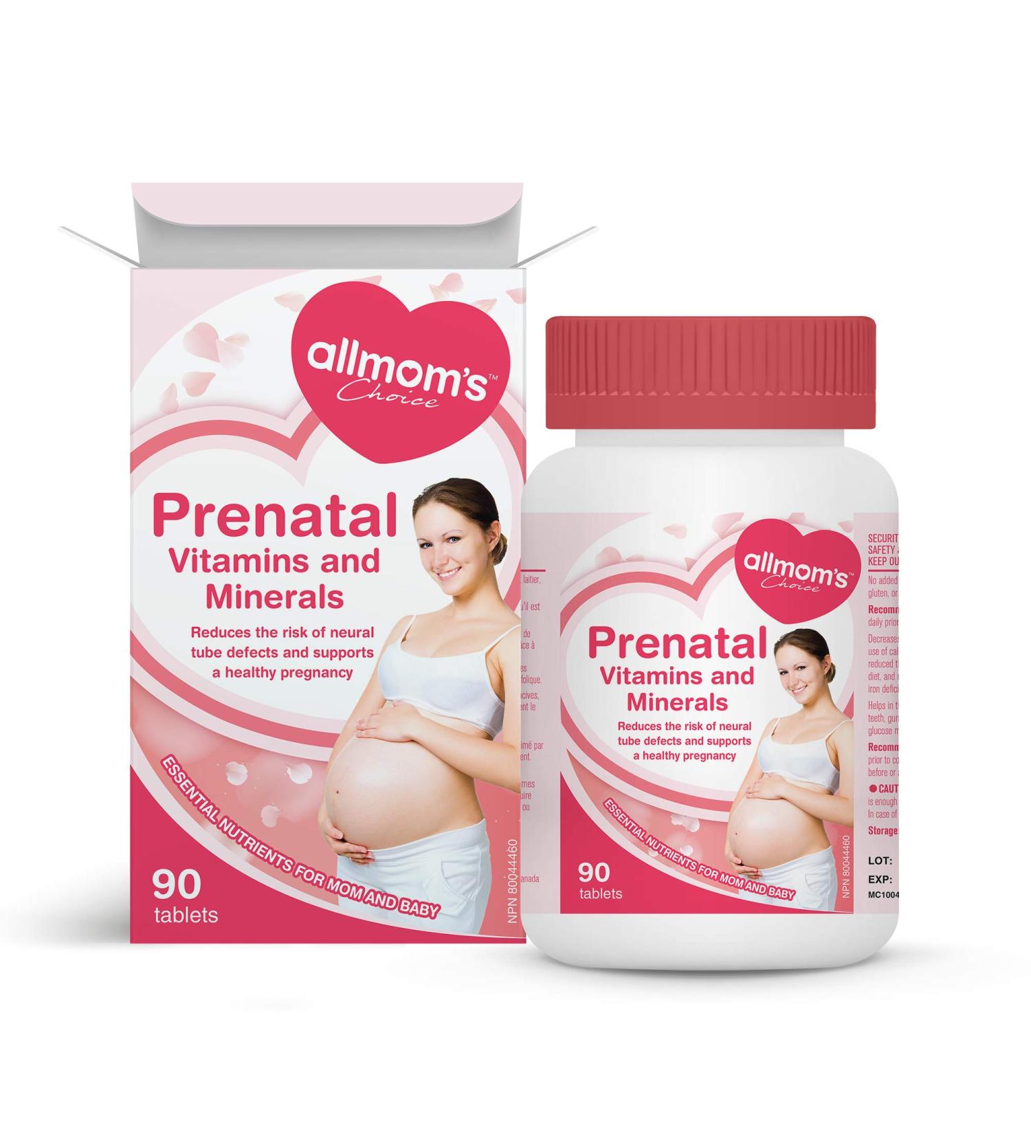 Prenatal Vitamins with 1000mcg Folate Folic Acid Prepares You for Conception and Childbearing 23 Vitamins and Minerals Includes Iron Calcium Vitamin D Biotin 90 Days Supply - Allmom's Choice - Buy Online on SooperMarket.com