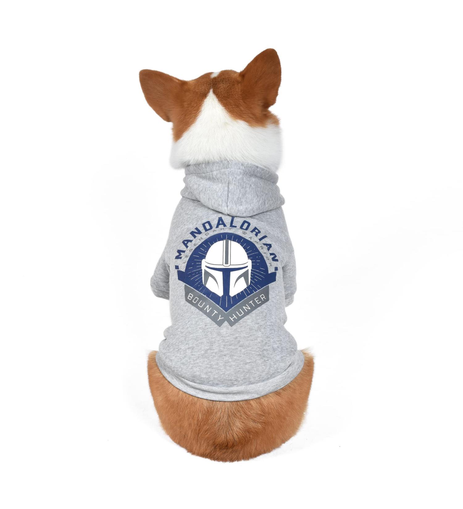 STAR WARS Mandalorian Hoodie for Large Dogs with Leash Attachment Hole | Cozy Apparel for STAR WARS Fans - Buy Online on SooperMarket.com