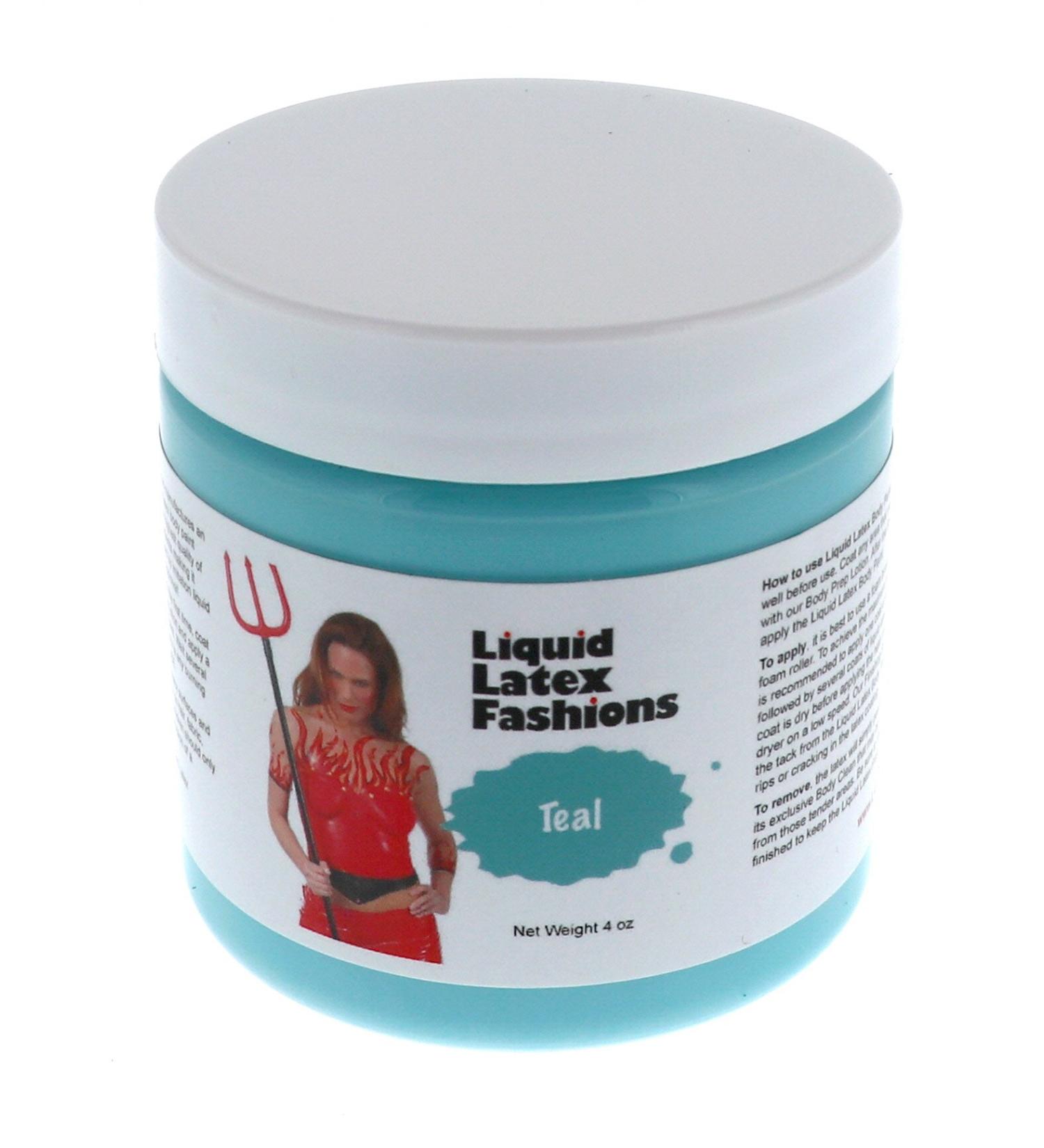 Teal 4 Oz - Liquid Latex Body Paint  Ammonia Free No Odor  Easy On and Off  Cosplay Makeup  Creates Professional Monster  Zombie Arts