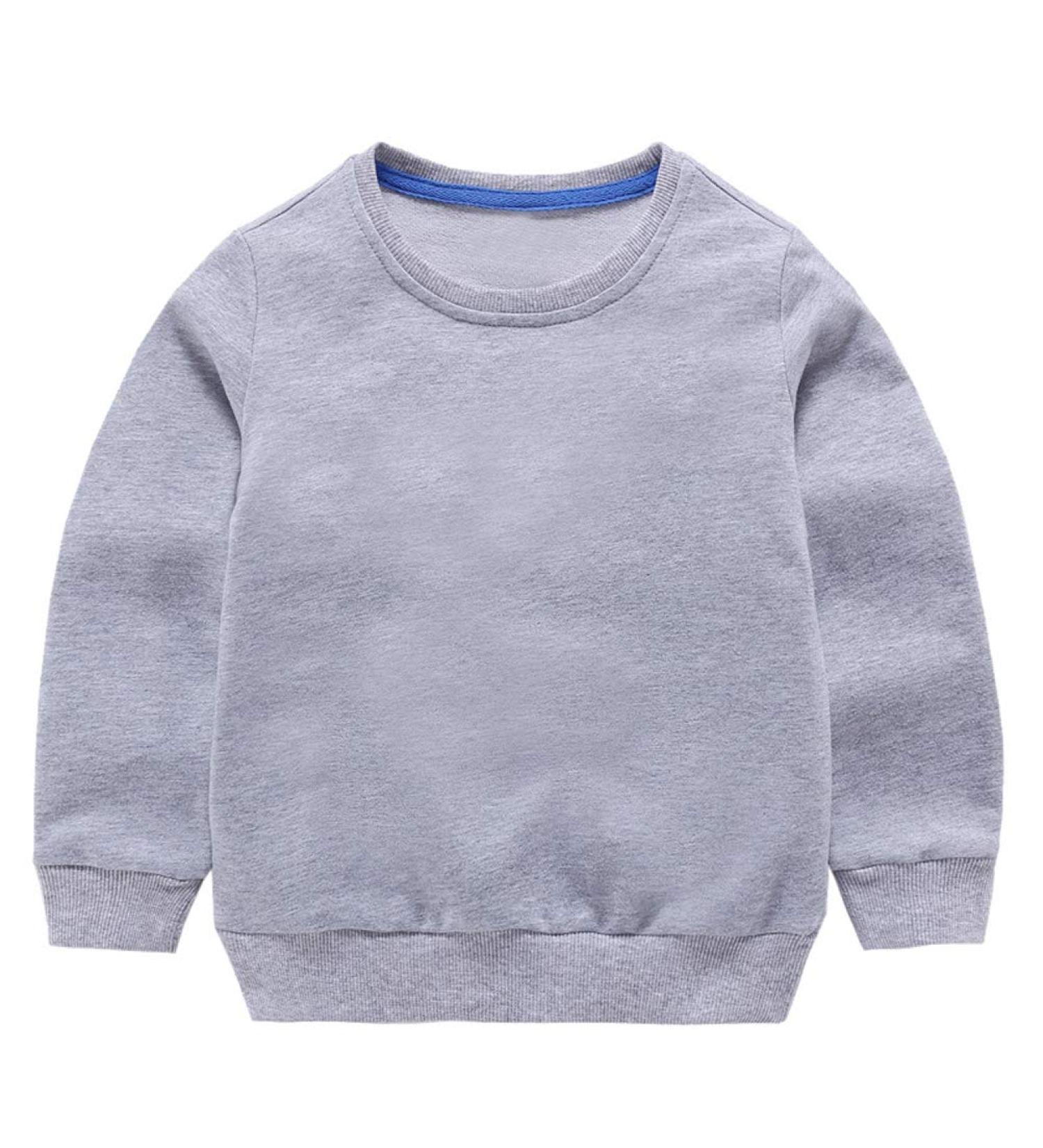 Taigood Boys Cotton Sweatshirt Long Sleeve T-Shirt Pullover - Size 5-6 Years Gray - Buy Online on SooperMarket.com