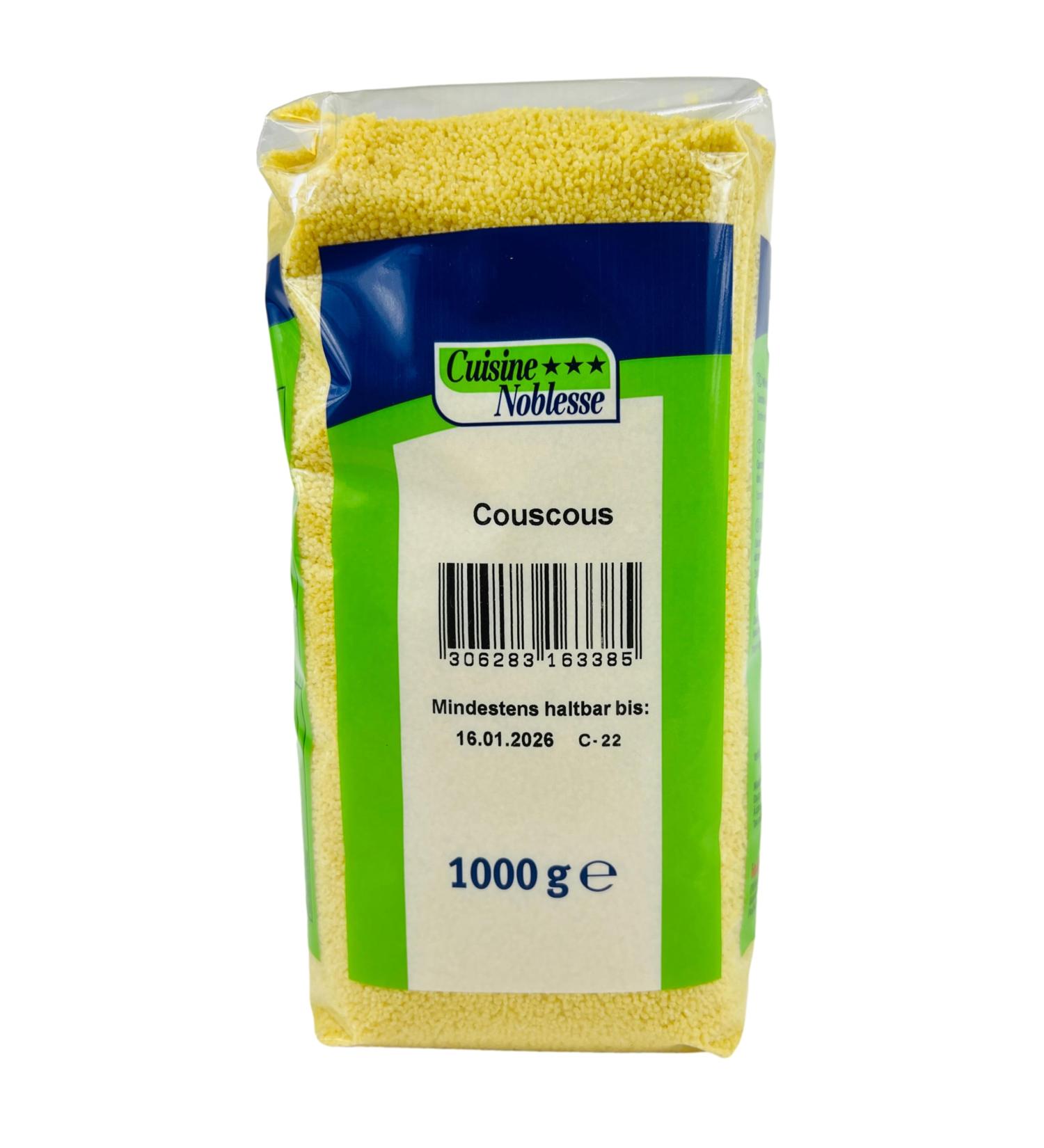 Buy Cuisine Noblesse Premium Couscous 1kg - 100% Natural Durum Wheat Semolina for Aromatic Oriental Dishes - Gastro Quality - Buy Online on SooperMarket.com