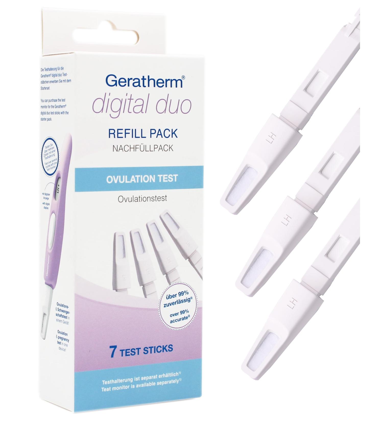 Geratherm Digital Duo Refill Pack - 7x Ovulation Test Sticks (LH 25 mIU/ml) for Accurate Pregnancy Tracking | International Shipping Available - Buy Online on SooperMarket.com