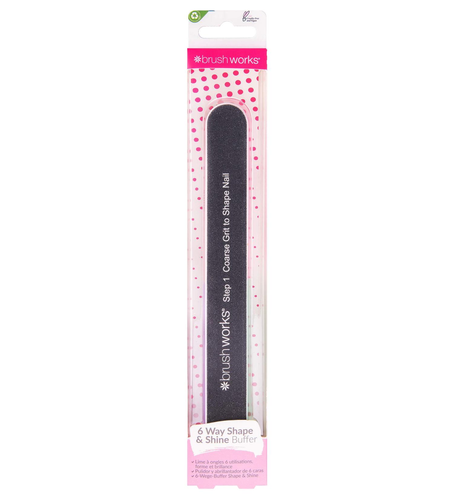 Brushworks 6 Sided Nail File - Nail Shaping and Polishing Tool - Buy Online on SooperMarket.com