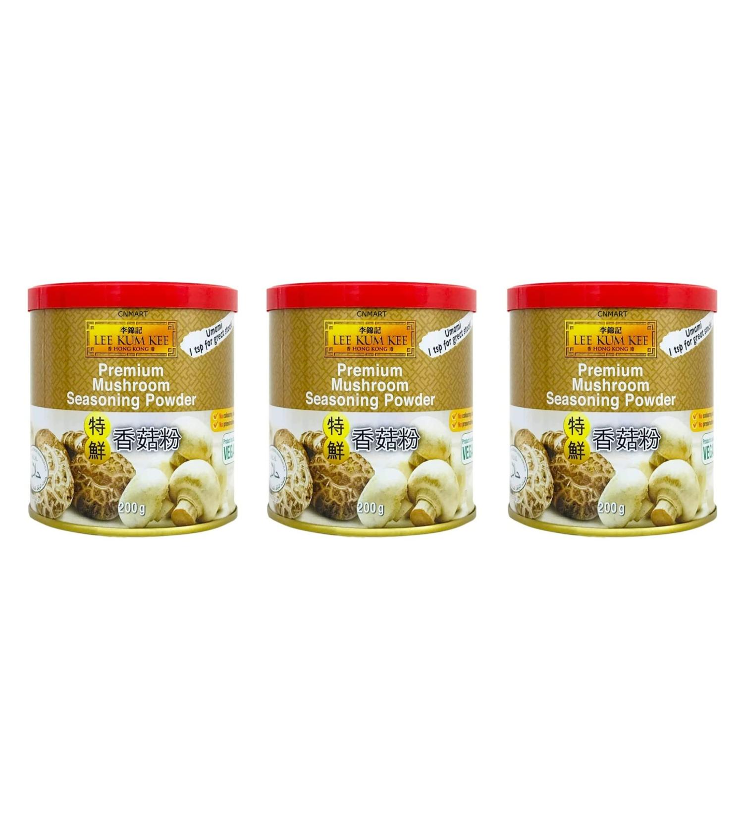 Lee Kum Kee Premium Mushroom Seasoning Umami Powder 200g (Vegan) Halal (Pack 3) by CNMART - Buy Online on SooperMarket.com