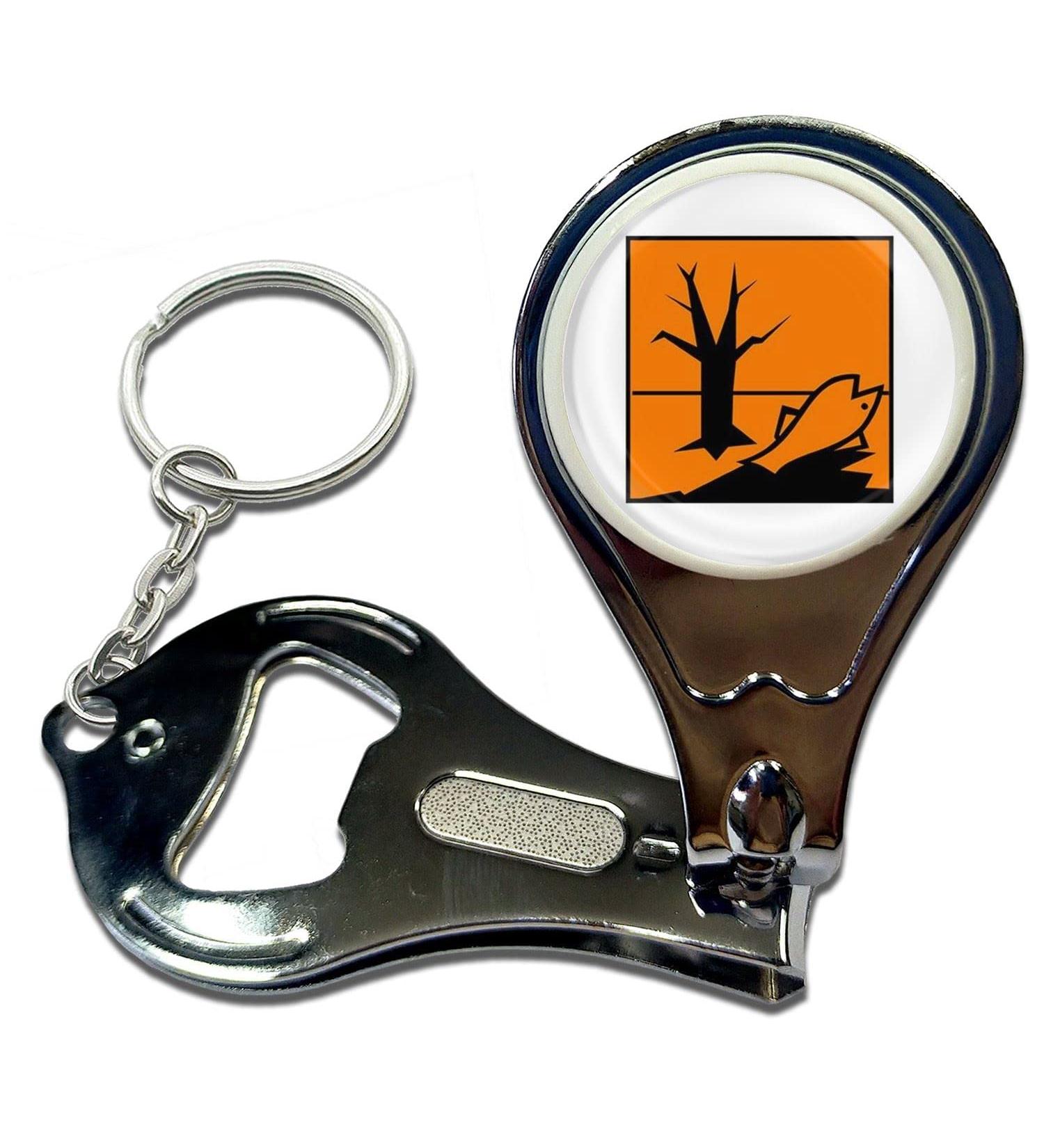 BadgeBeast.co.uk Enviromental Hazard - Key Ring Bottle Opener and Nail Clipper - Buy Online on SooperMarket.com