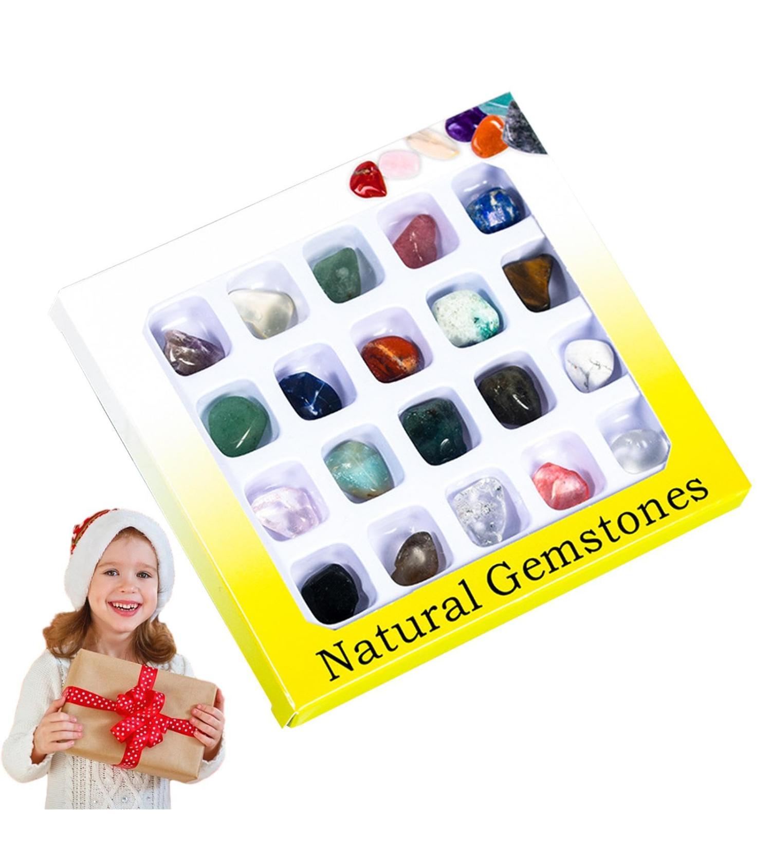 Tumbled Stones and Crystals | Natural Specimen Stones for Meditation - Polished Smooth Collections Decoration for Bedroom Home Bar Cafe and Restaurant - Buy Online on SooperMarket.com