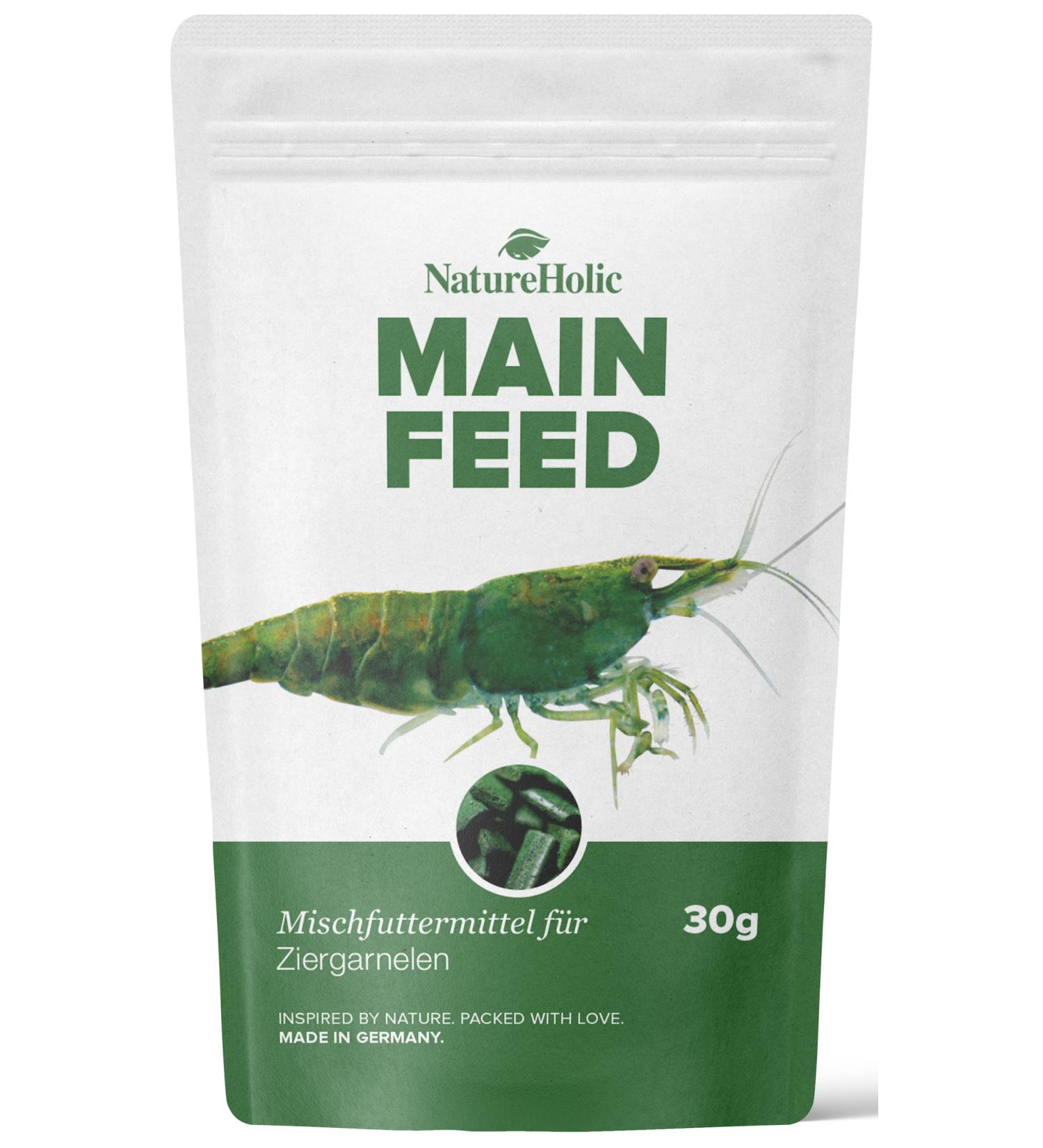 Natureholic Shrimp Food - Premium Main Feed for Aquarium Shrimp | Fish Flour-Free Made in Germany | 30g for Optimal Growth & Tank Health - Buy Online on SooperMarket.com