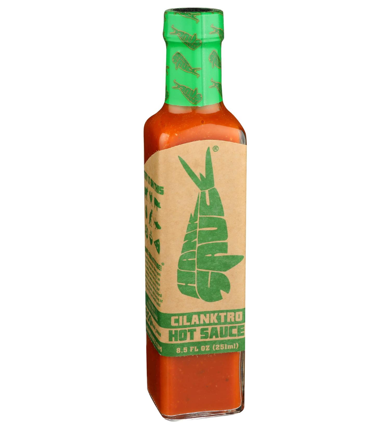 Cilanktro Hot Sauce By Hank Sauce - Mild Cayenne Pepper Sauce Infused With Garlic & Cilantro - Gluten Free 8.5 Fl Oz - Buy Online on SooperMarket.com
