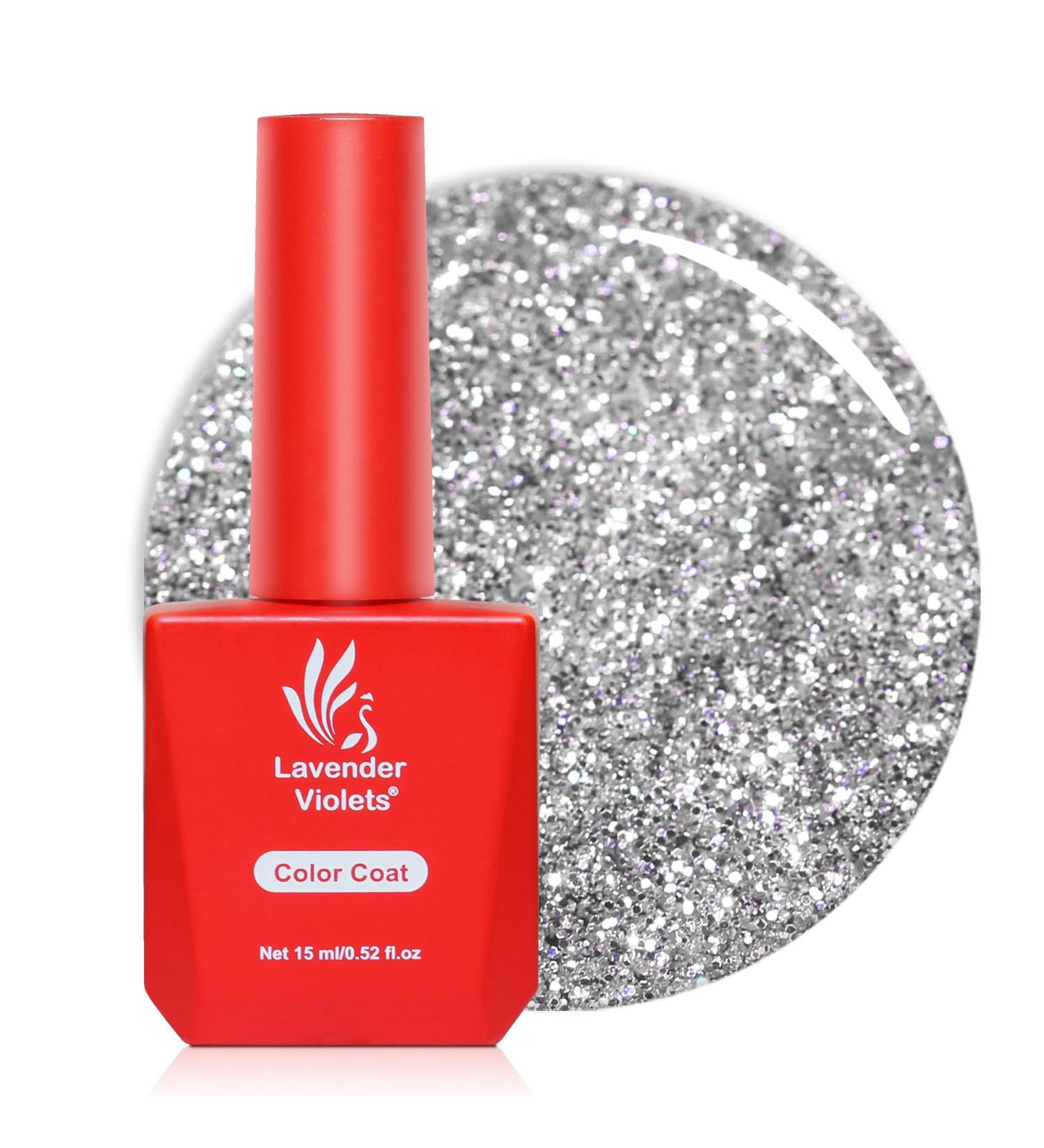 15ml Lavender Violets Gel Nail Polish | Platinum Silver Dream Bell | Soak Off | Salon Quality Diamond Crystal | A0391 - Buy Online on SooperMarket.com