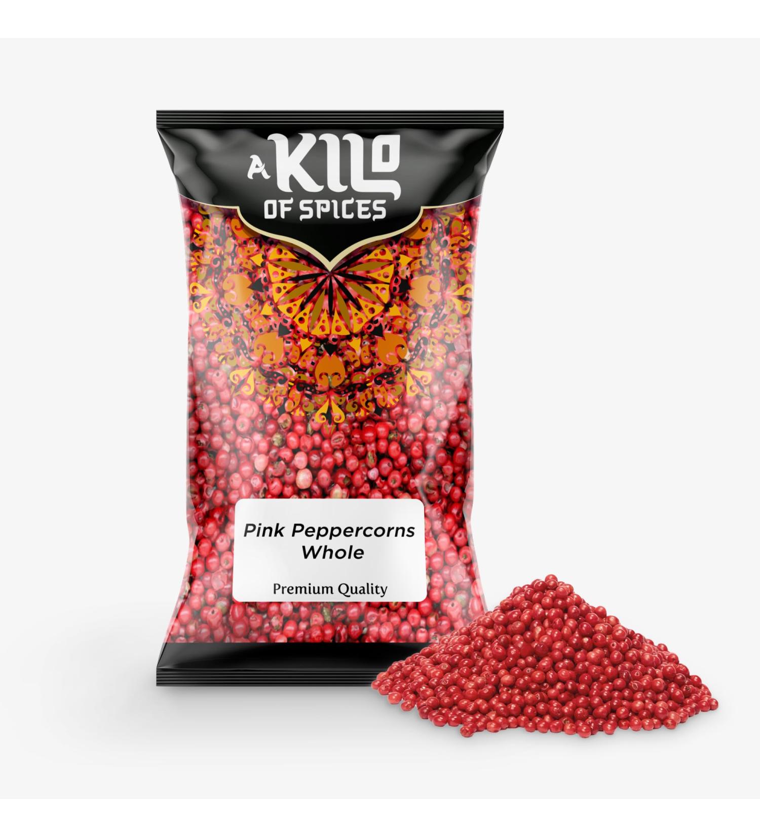 A Kilo of Spices | Pink Peppercorns Whole Peppercorns 200g Peppercorns For Cooking Add To Your Curries Vegetable Dishes Sauces Soups And Stews. Ideal For Mixed Peppercorns in Pepper Grinders
