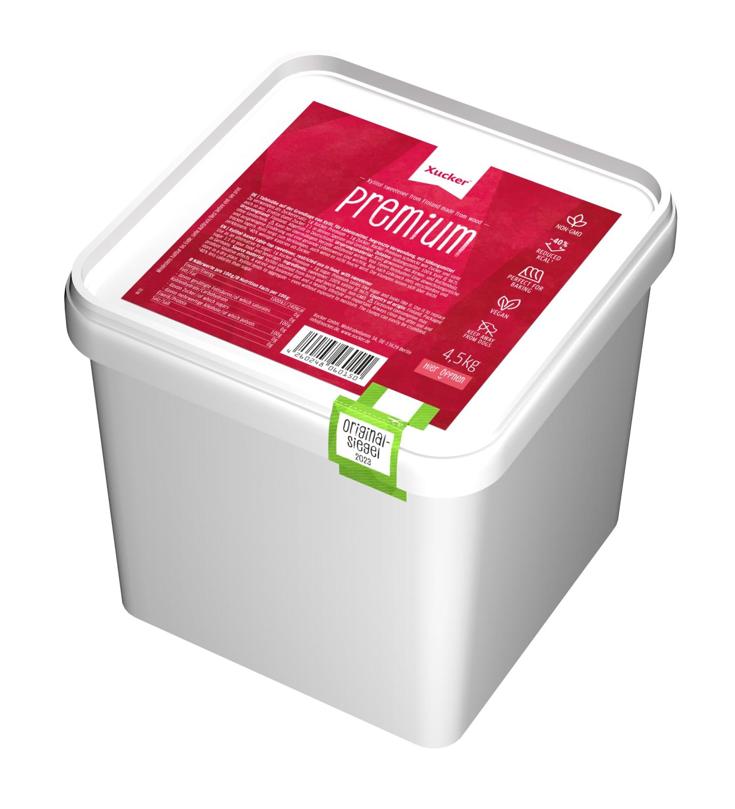 Xucker Premium Xylitol Sugar Substitute - Vegan Calorie-Reduced Tooth-Friendly Crystal Sugar Alternative for Cooking & Baking - 4.5 kg Box - Buy Online on SooperMarket.com