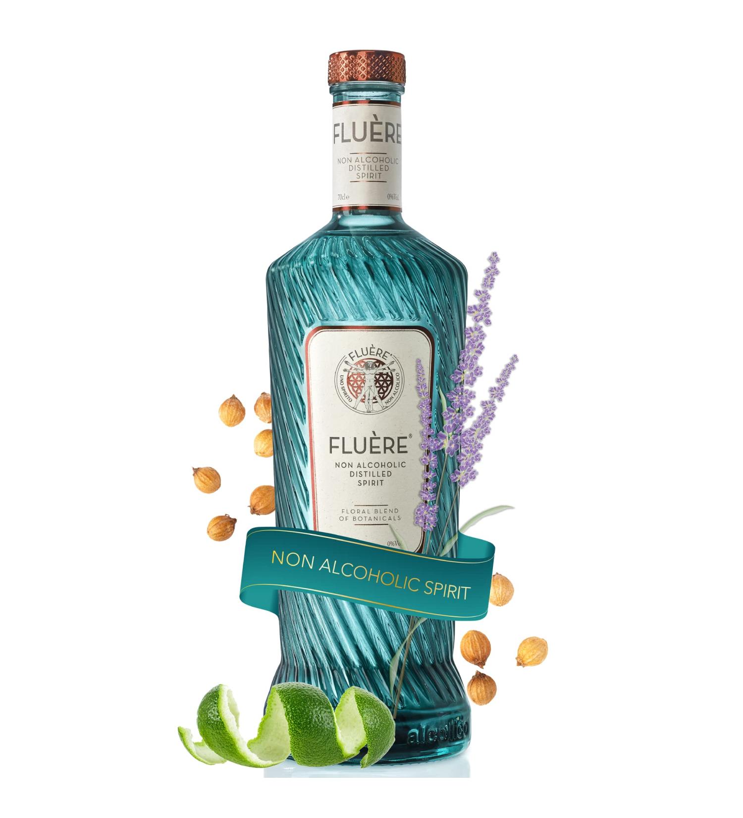 FLURE Floral Blend Non-Alcoholic Distilled Spirit with Juniper - 23.7 Fl Oz (700ml) | Keto, Paleo & Low Carb Friendly - Buy Online on SooperMarket.com