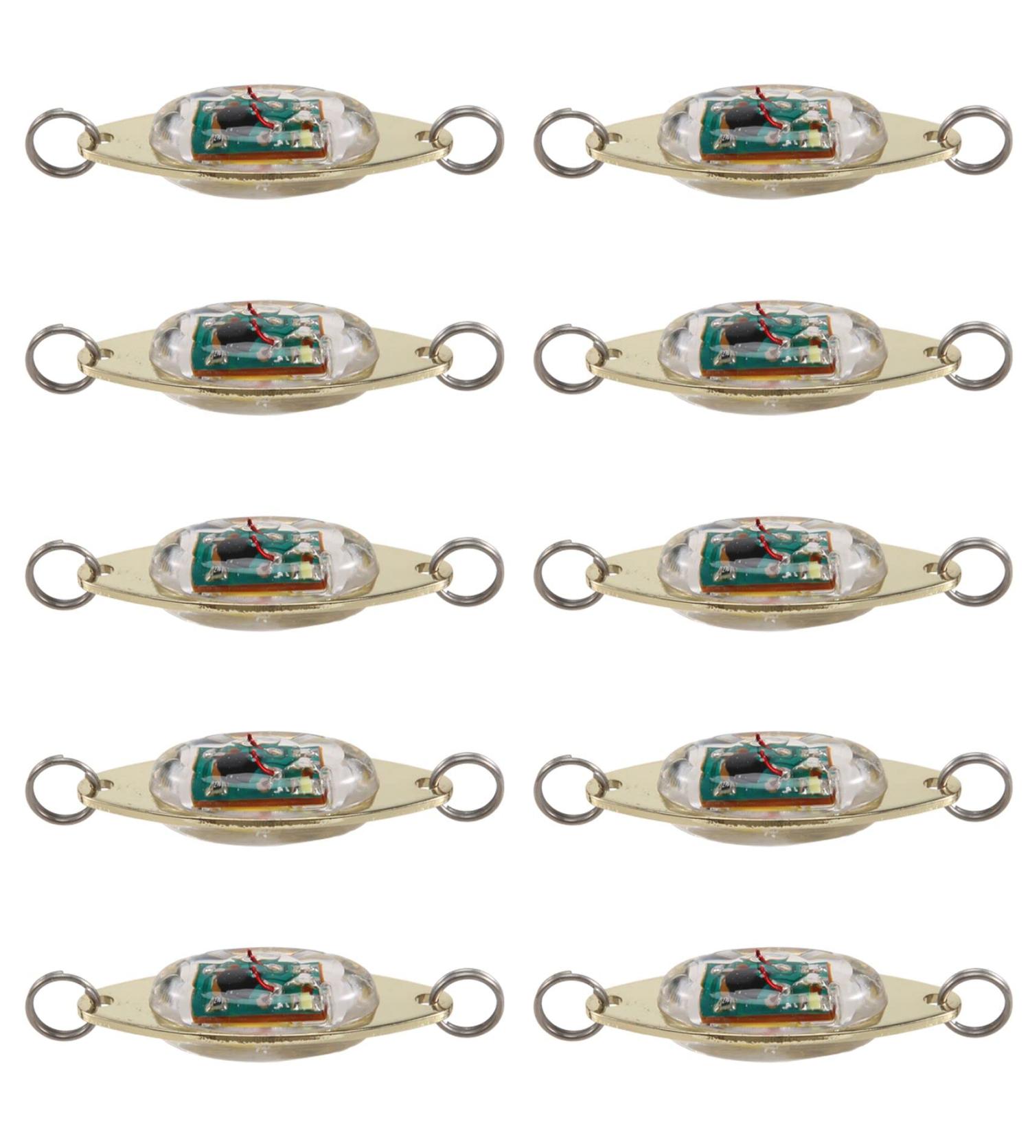 Exogio 10-Piece LED Fishing Bait Set | Underwater Bass & Halibut Flasher Lights for Deep Drops - Buy Online on SooperMarket.com
