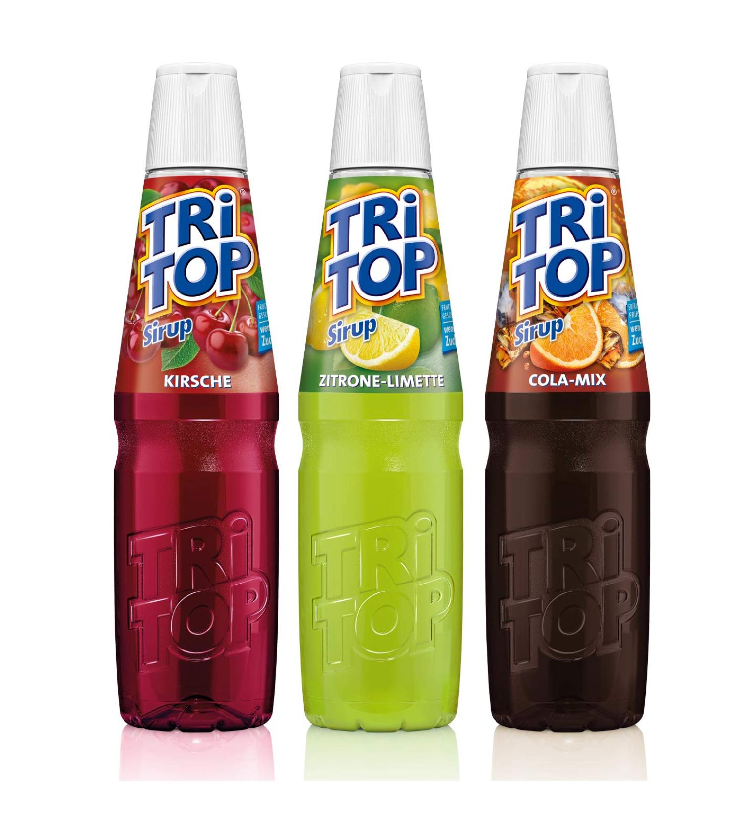 Buy Tri Top Beverage Syrup Set | Orange Cola Lemon Lime & Cherry - 3x600ml | International Shipping Available - Buy Online on SooperMarket.com
