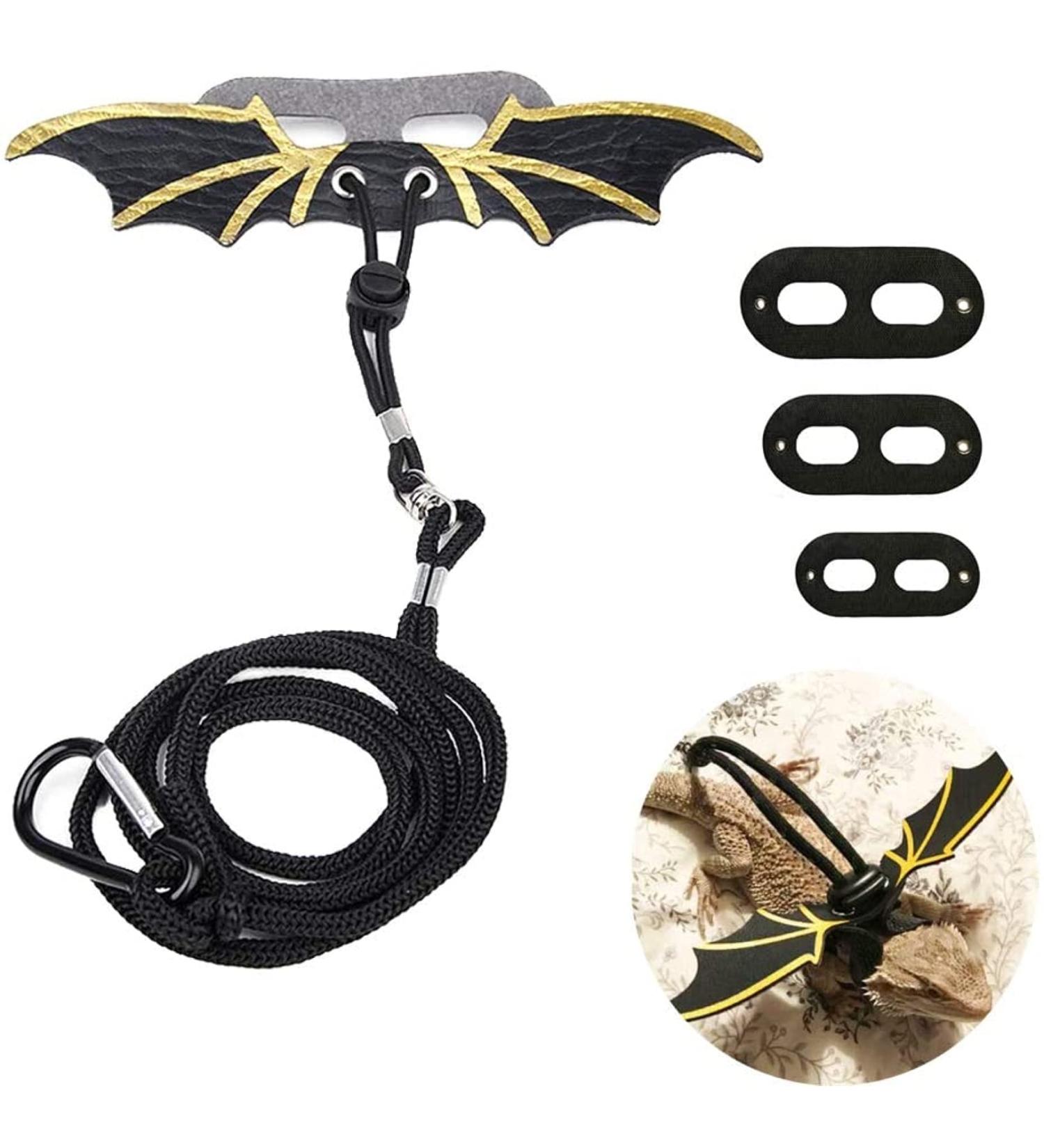 Bearded Dragon Lizard Leash Harness - 3 Size Pack Lizard Wing Traction Harness Leash for Lizard Reptiles Amphibians Small Pet Small/Medium/Large - Buy Online on SooperMarket.com