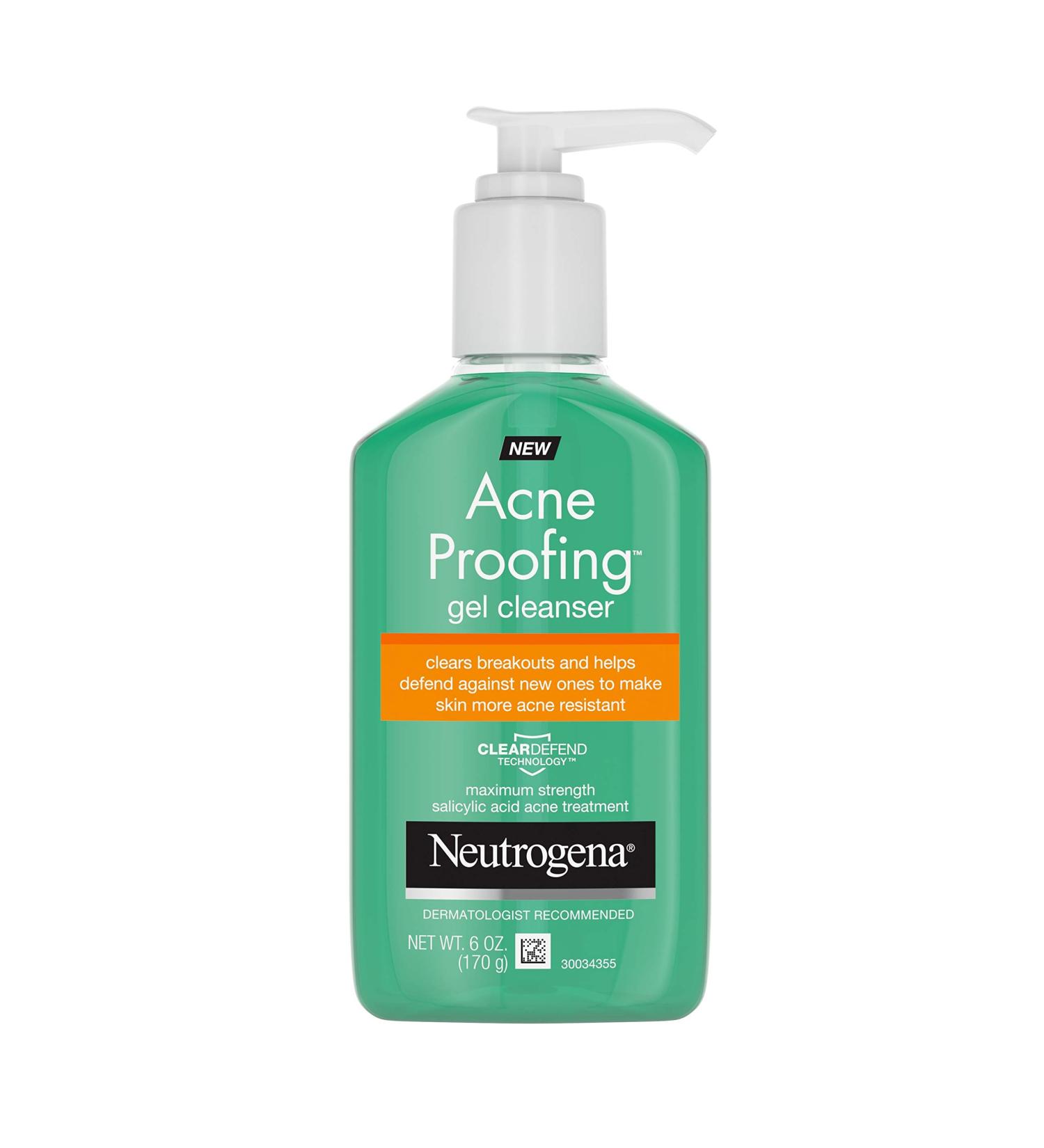 Neutrogena Acne Proofing Gel Cleanser 6 oz - Clear Skin Solution - Buy Online on SooperMarket.com