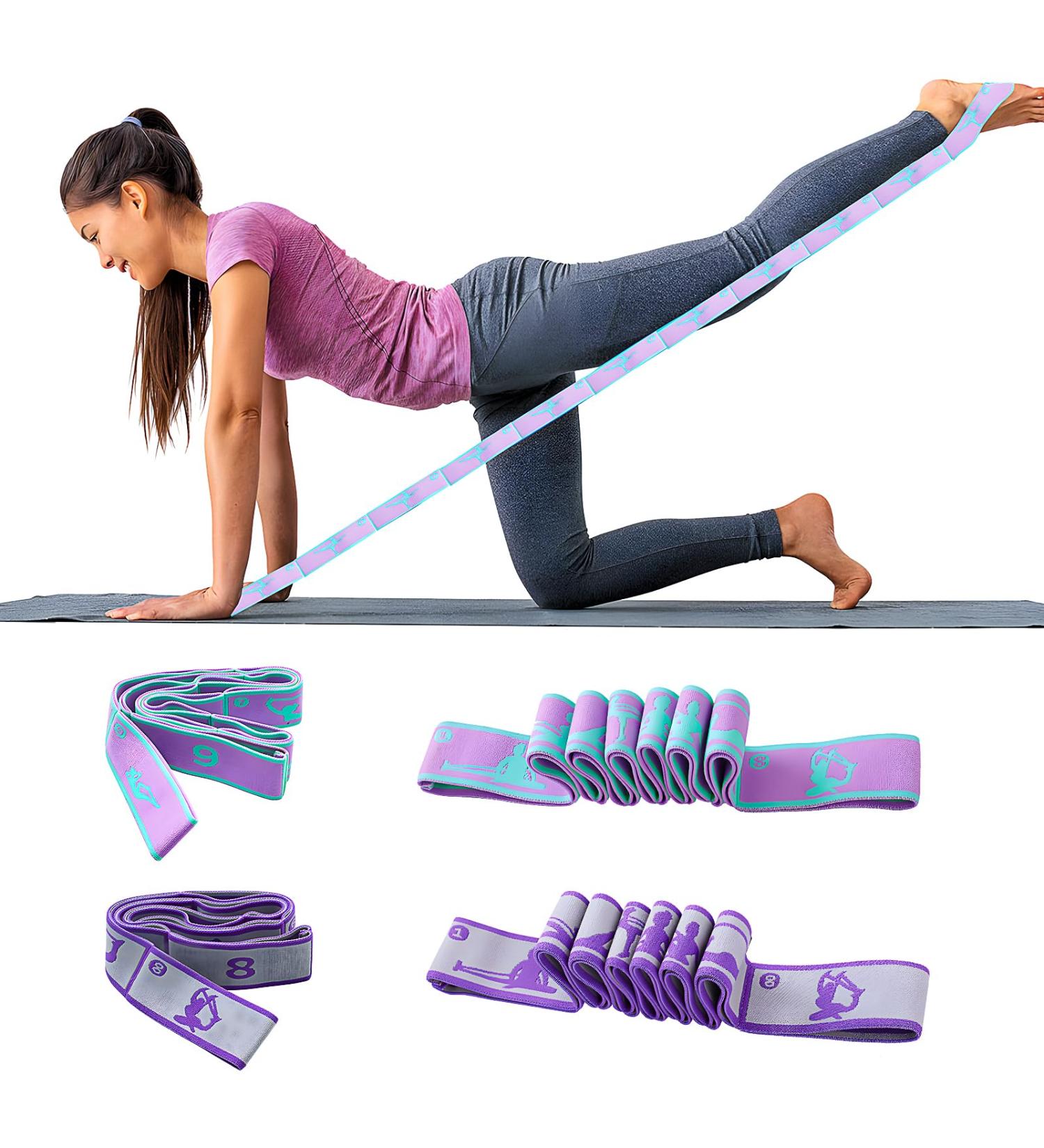 2-Piece Yoga Stretching Set: Bands Block & Belt for Ultimate Flexibility - Ideal for Yoga Enthusiasts & Athletes - Buy Online on SooperMarket.com