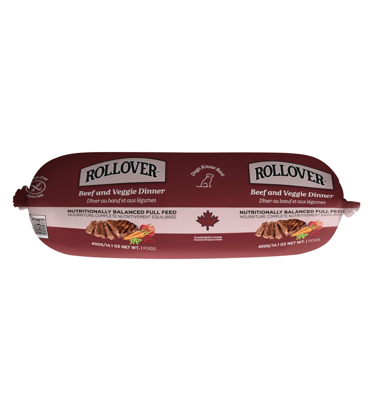 Rollover Wheat Free Beef & Veggie Dog Food - 454 g 454 g (Pack of 1) - Buy Online on SooperMarket.com
