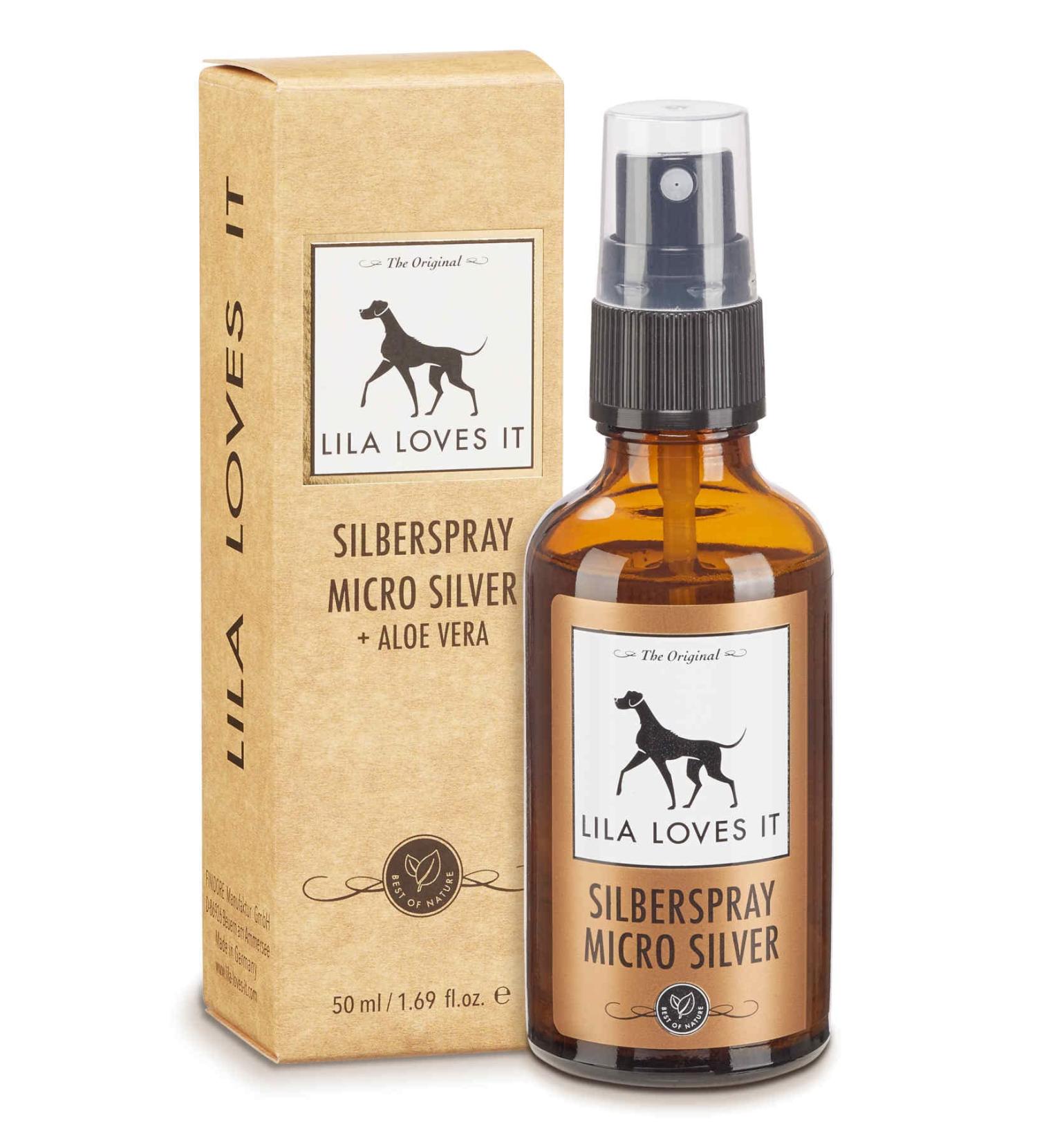 Natural Silver Spray for Dogs - Aloe Vera & Hyaluron | Lila Loves IT 50ml - Cleanses & Regenerates - Buy Online on SooperMarket.com