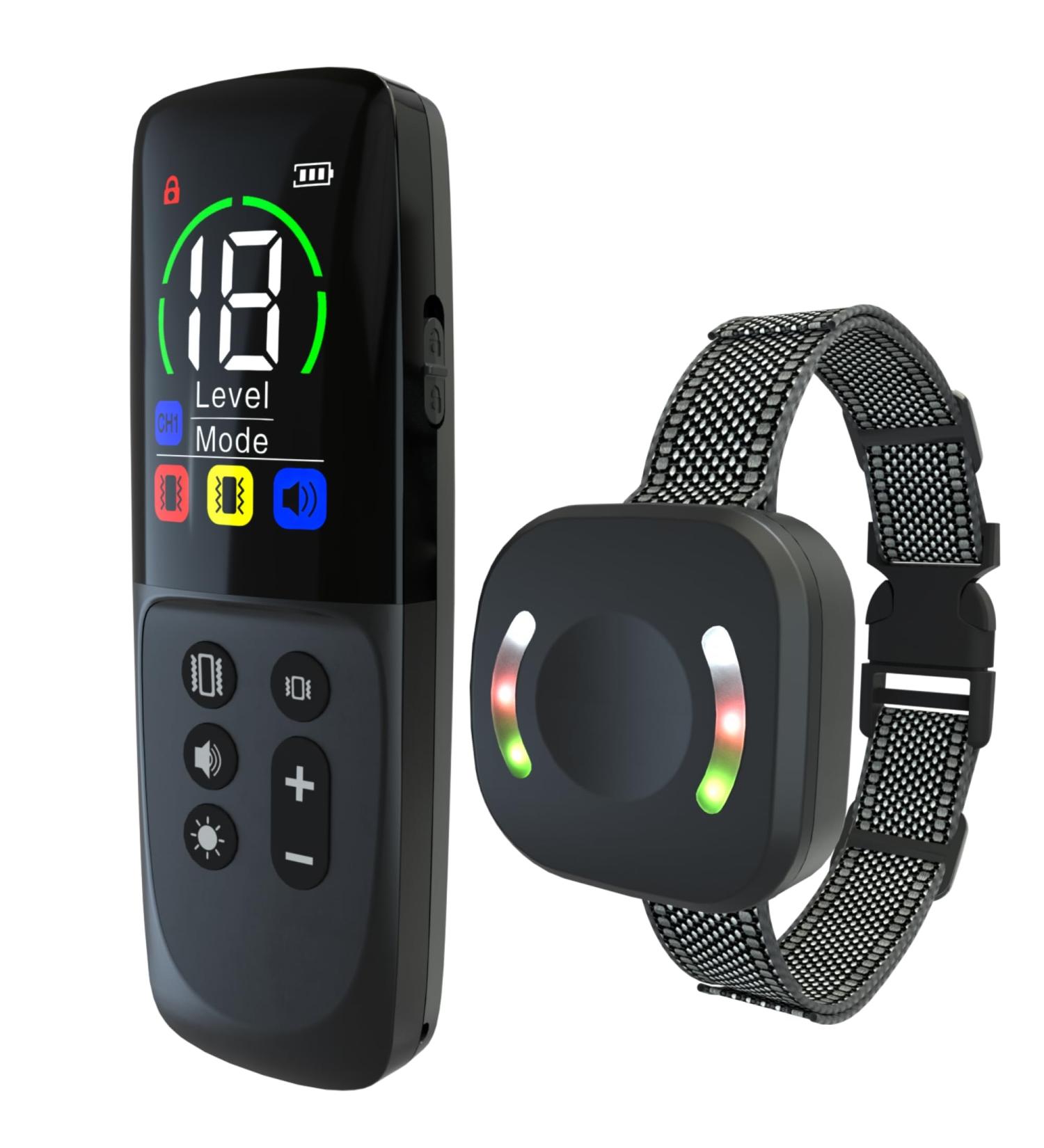 Remote Dog Training Collar | 8200ft Range with Double Vibration | 3 Training Modes | Security Lock and LED Finder | for Large/Medium/Small Dogs | Black - Buy Online on SooperMarket.com