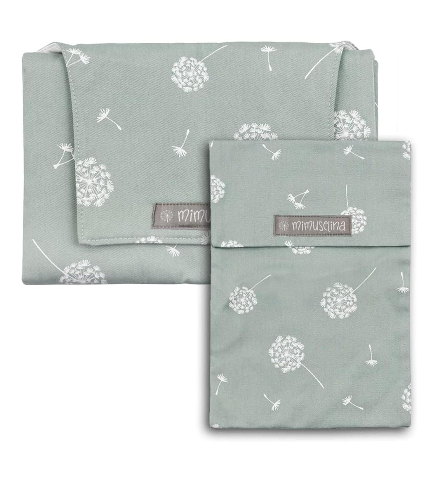 Mimuselina 2 Pack: Portable Baby Changing Pad & Diaper Bag - Water-Repellent Foldable Dirt-Repellent Mint Design - Buy Online on SooperMarket.com