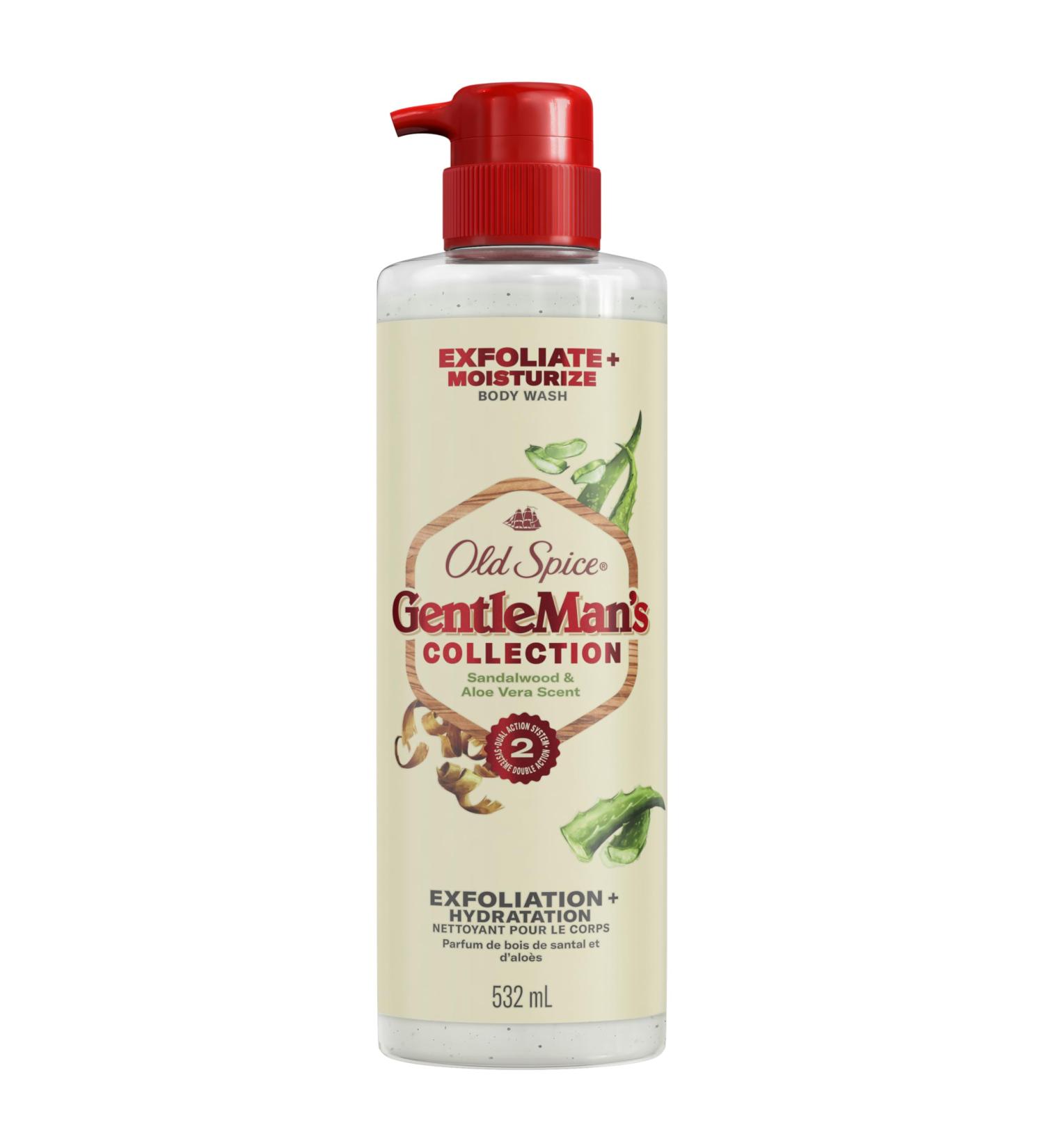 Old Spice GentleMan's Collection Exfoliating Body Wash Sandalwood & Aloe Vera 532 ml - Buy Online on SooperMarket.com