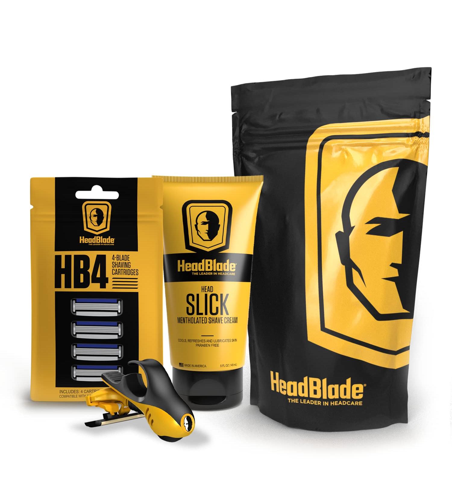 Moto Men's Head Shaving Starter Kit - Includes HeadSlick Shaving Cream, Razor, and Blade Refills (5oz) - Buy Online on SooperMarket.com