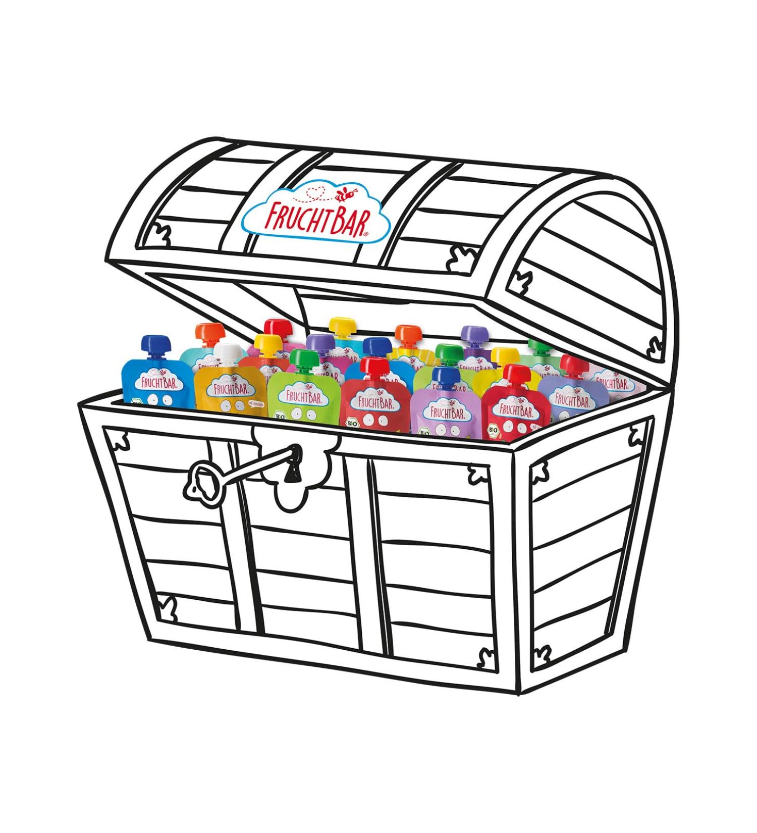 Fertile organic fruit squeezing treasure chest 19 fruit puree squeezing bags in different varieties fruit puree for babies from 6 months & children 19 Pack