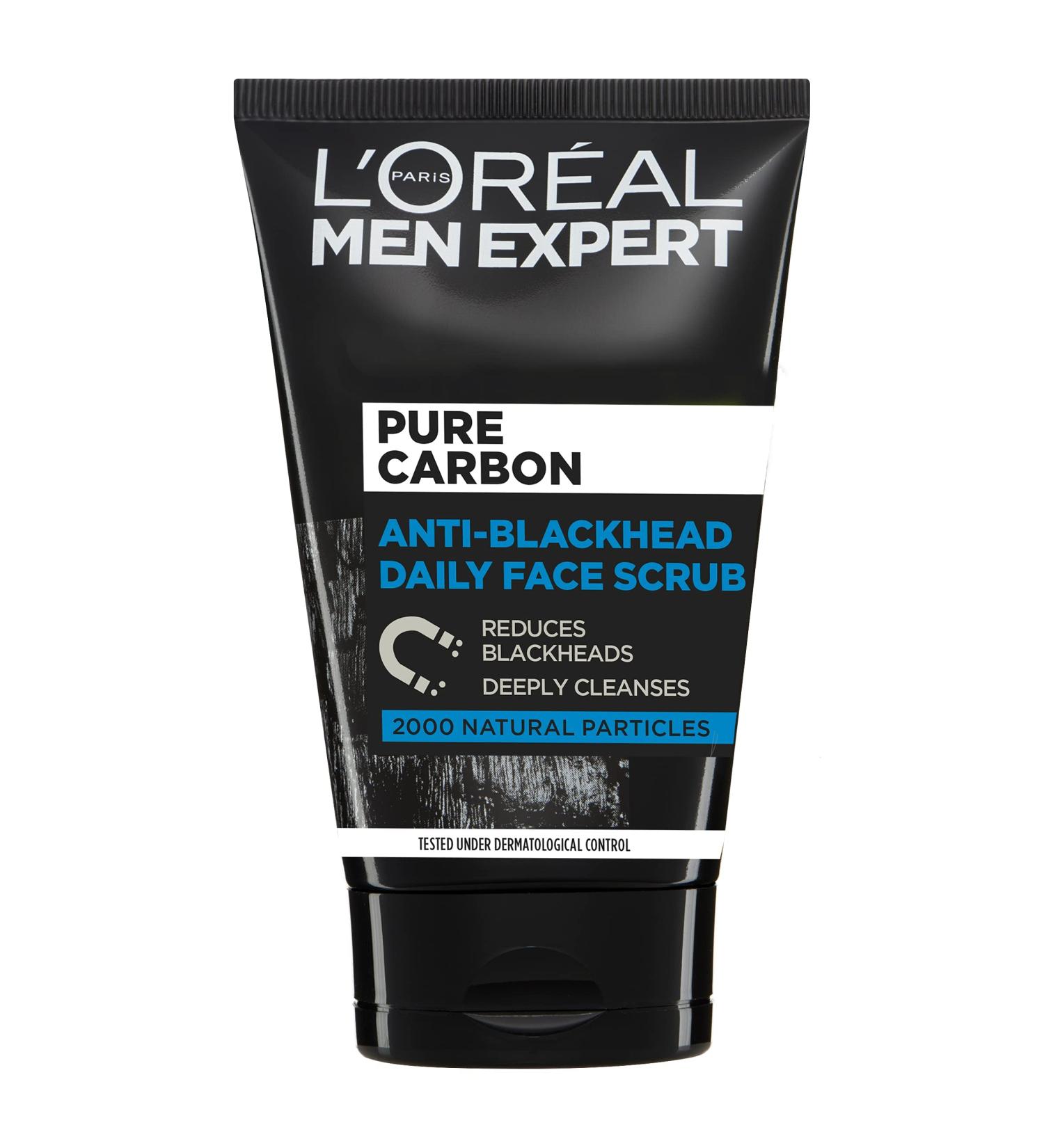 L'Oreal Paris Men Expert Anti-Blackhead Daily Face Scrub 100ml - Gentle Exfoliating Formula - Buy Online on SooperMarket.com