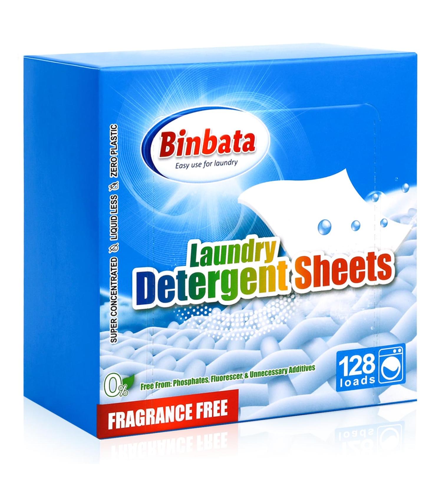 Eco-Friendly Laundry Detergent Sheets | Hypoallergenic Unscented & Biodegradable - 128 Loads for Sensitive Skin - Buy Online on SooperMarket.com